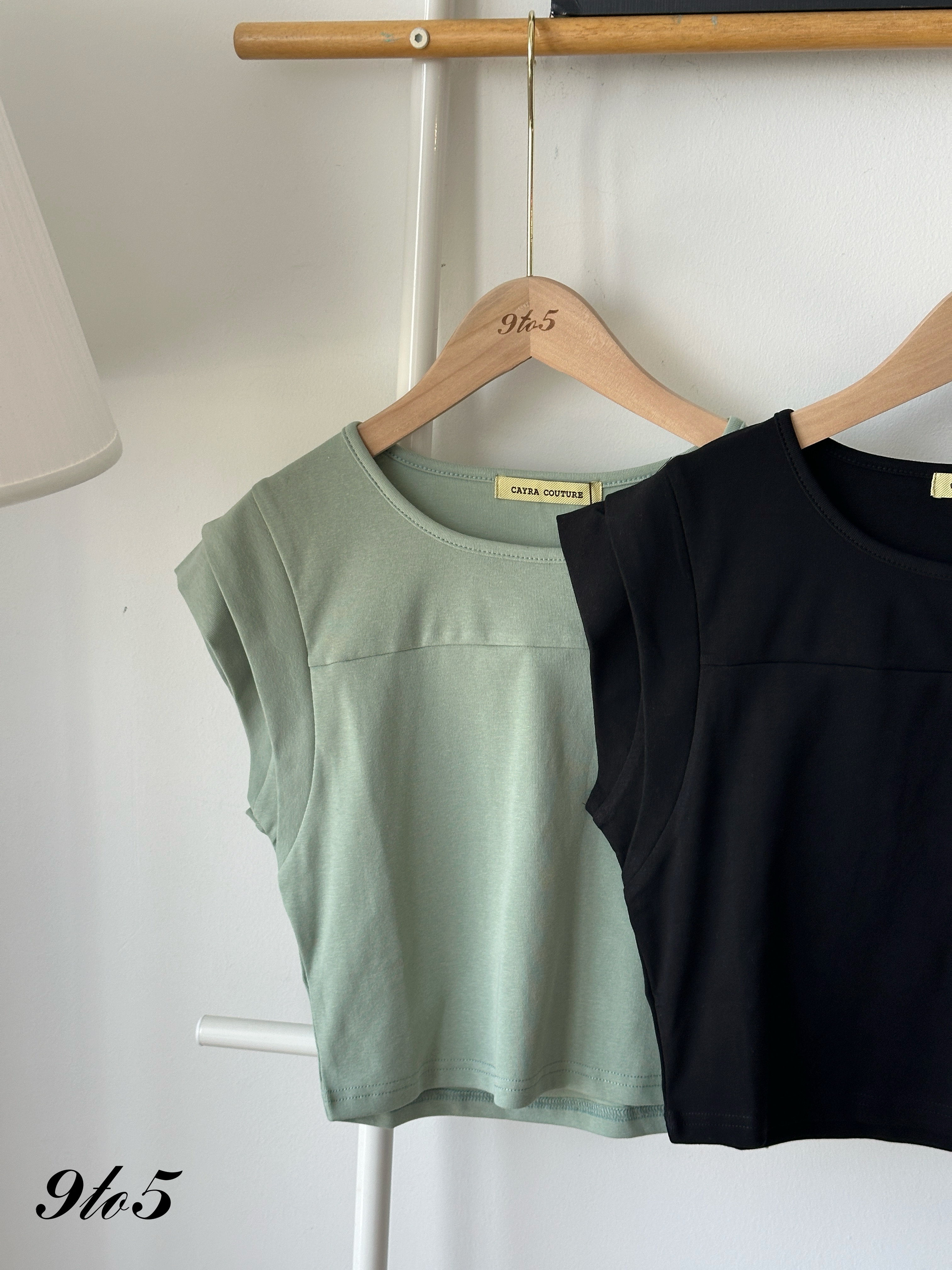 T4256 Double Layered Sleeves Top - 3 Colors 