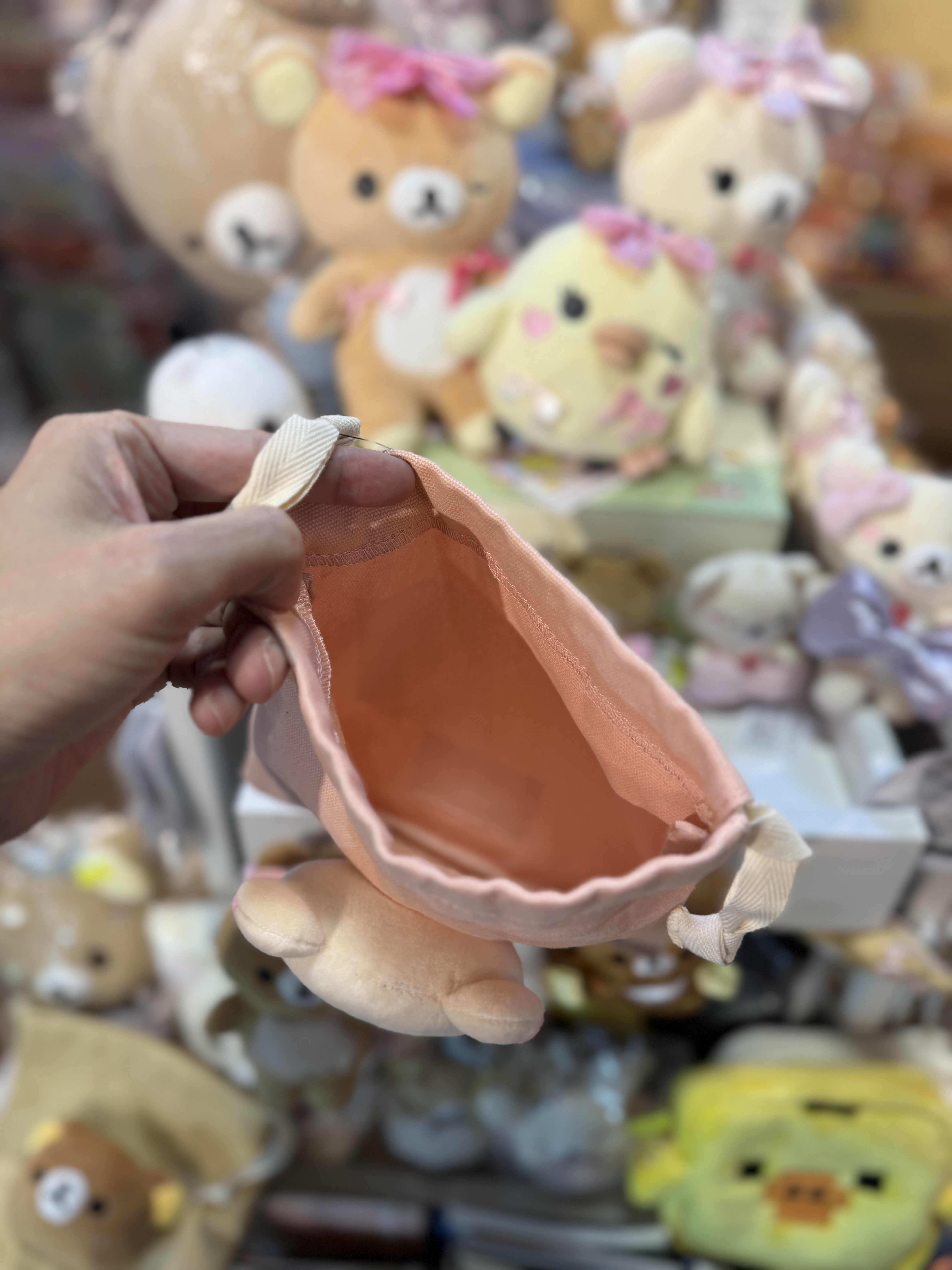 《現貨》全新日本專店限定 Rilakkuma立體頭仔索袋