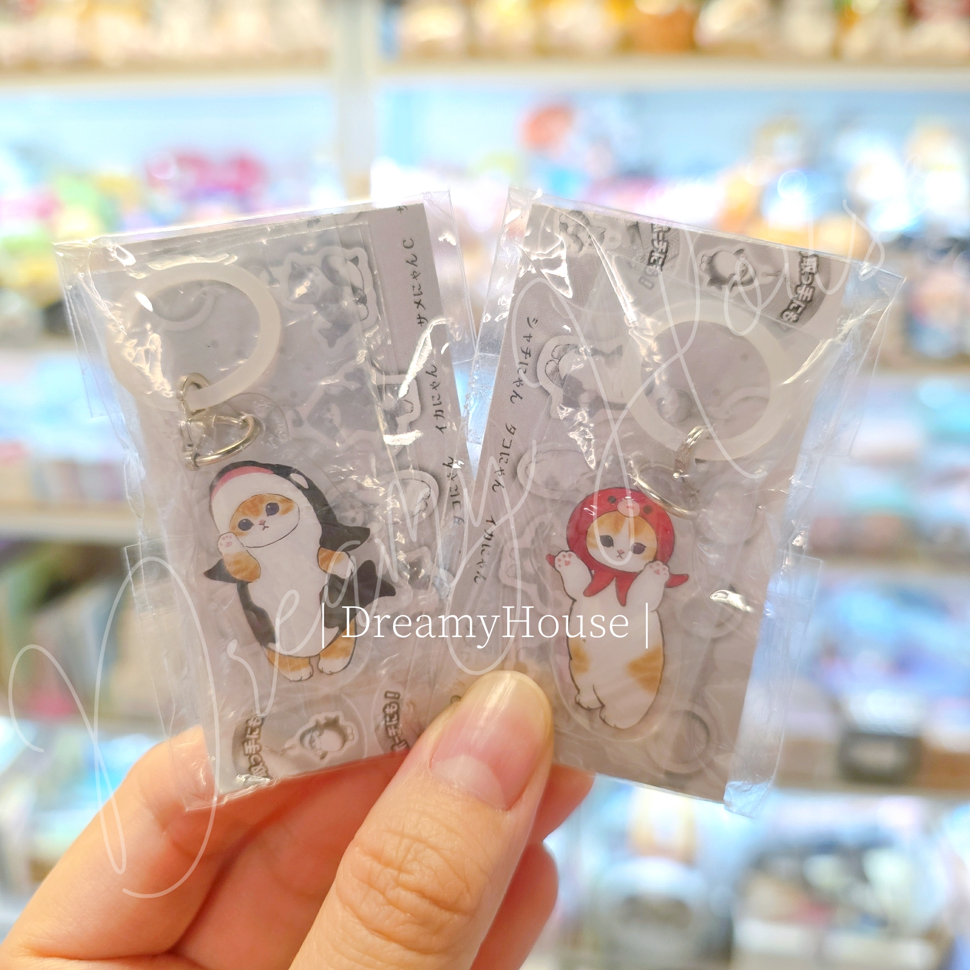 日本 Mofusand貓咪 鯊魚貓 mofumofu store 扭蛋吊飾 雨傘扣