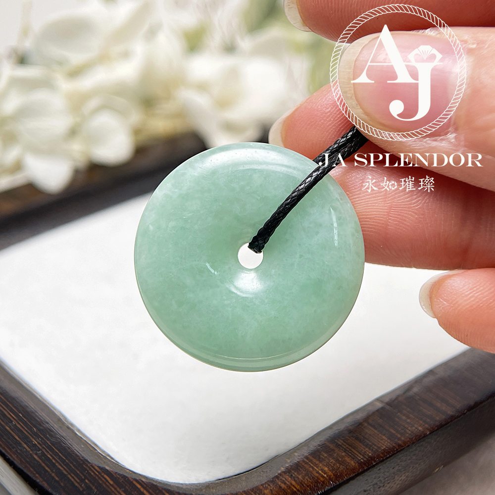 JN-3116 天然翡翠A玉 果綠甜色平安扣