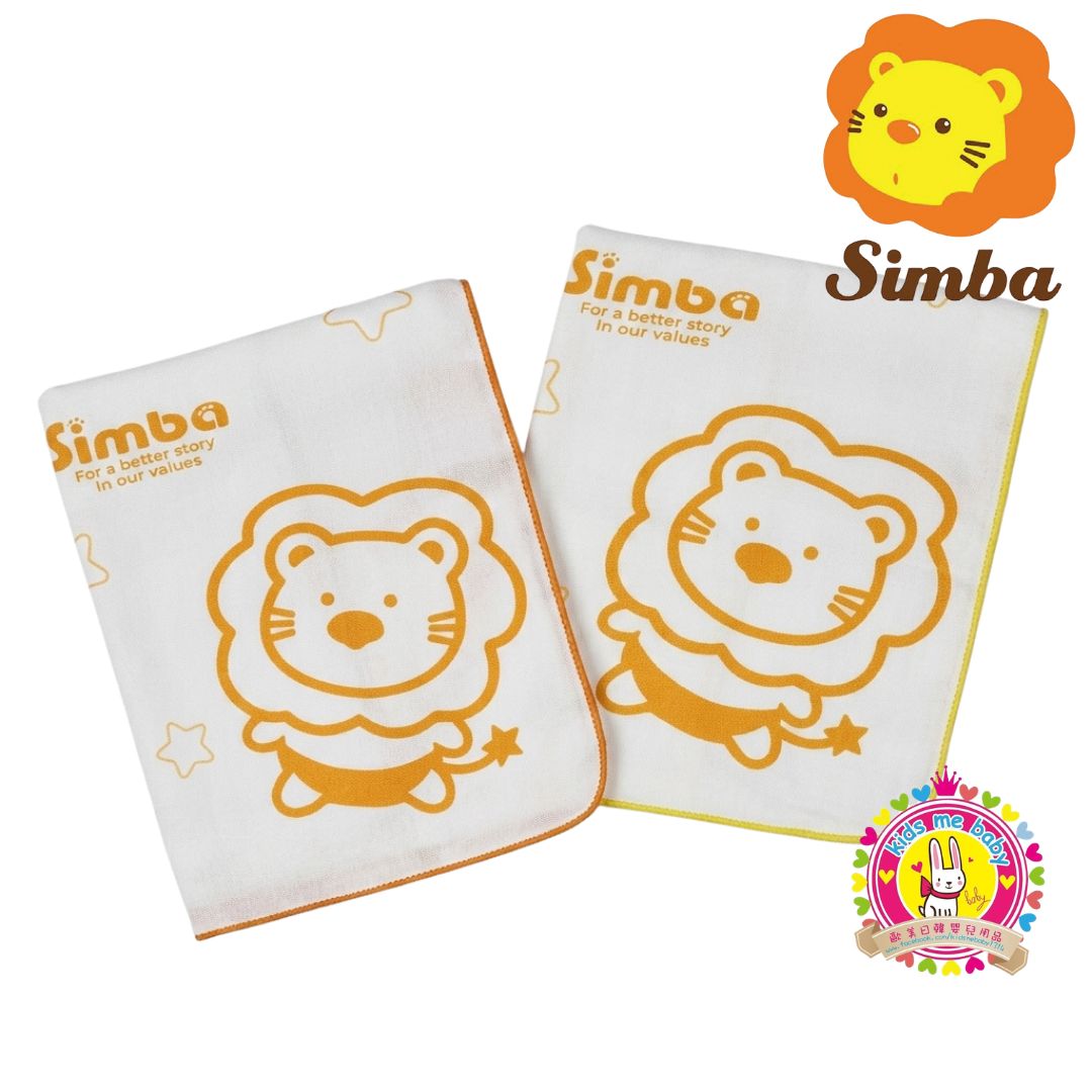 小獅王辛巴 Simba 台灣製 印花紗布浴巾 29x49cm 2入裝 ⭐