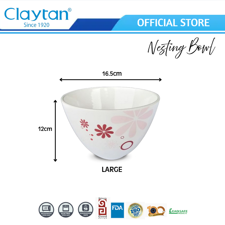 CLAYTAN LEADSAFE Multi-Purpose Kitchen Bowl - Blue Valentine & Modern Sakura Series