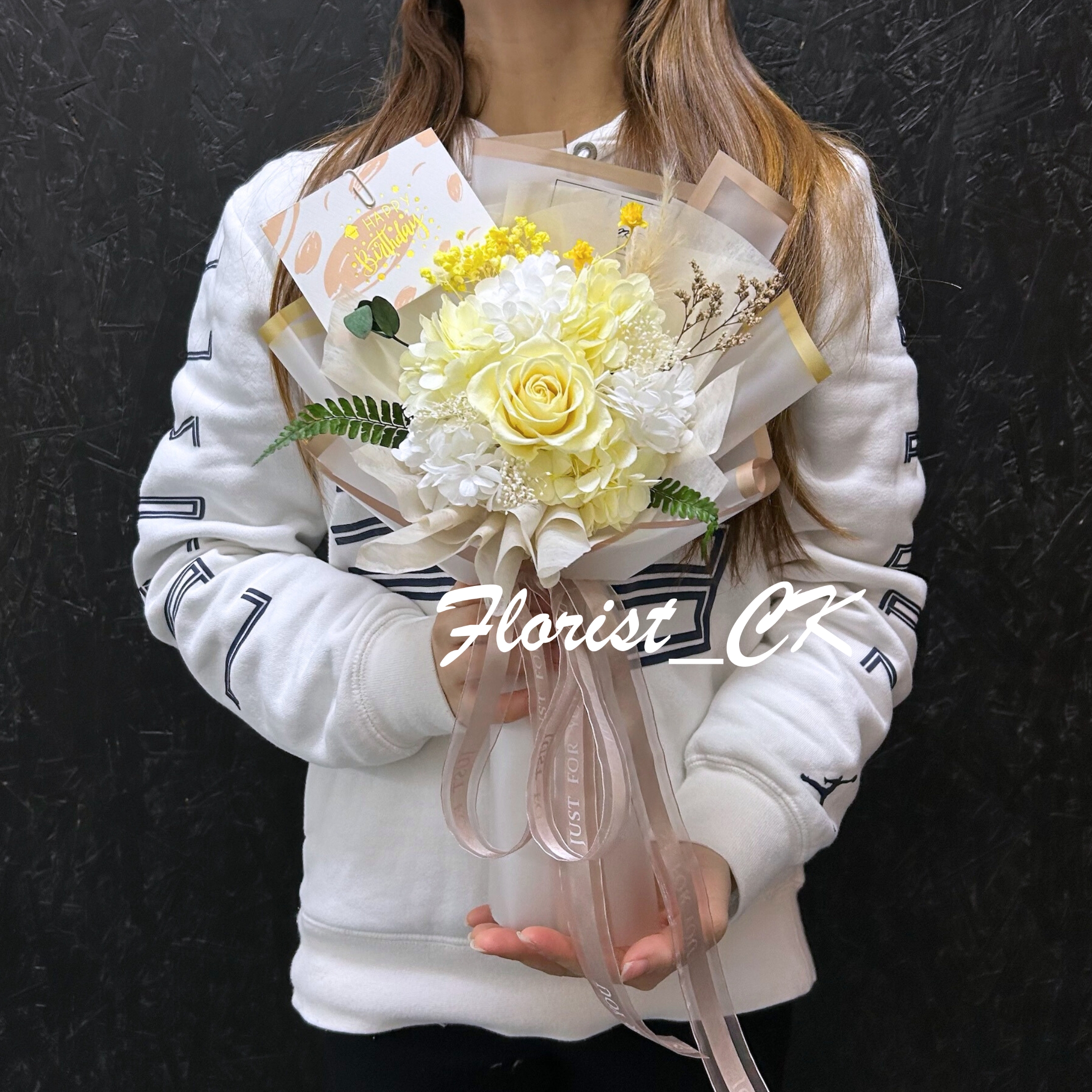 Mini Light Yellow｜永生玫瑰花束 (1 朵；預訂款)