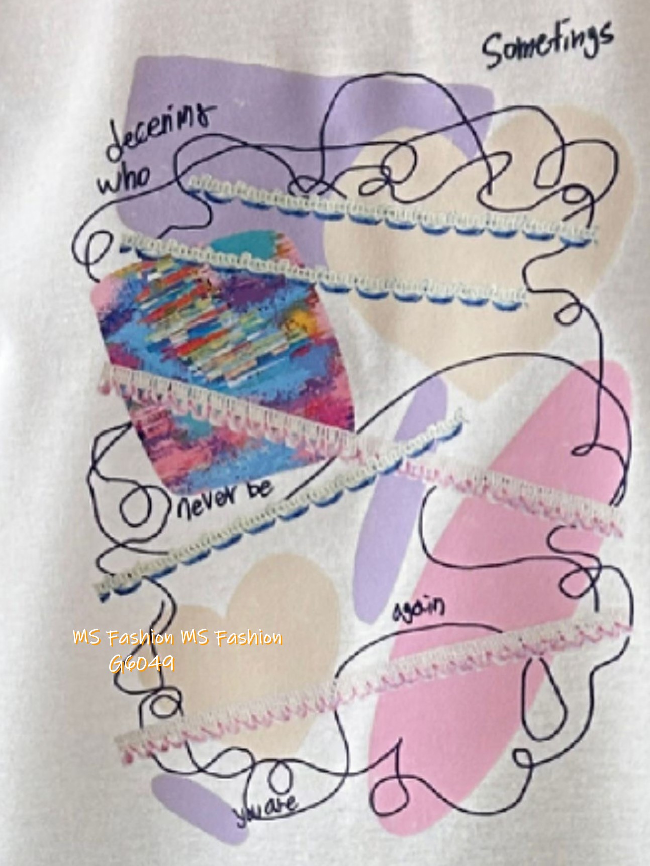 G6049 韓國🇰🇷特色幾何print top