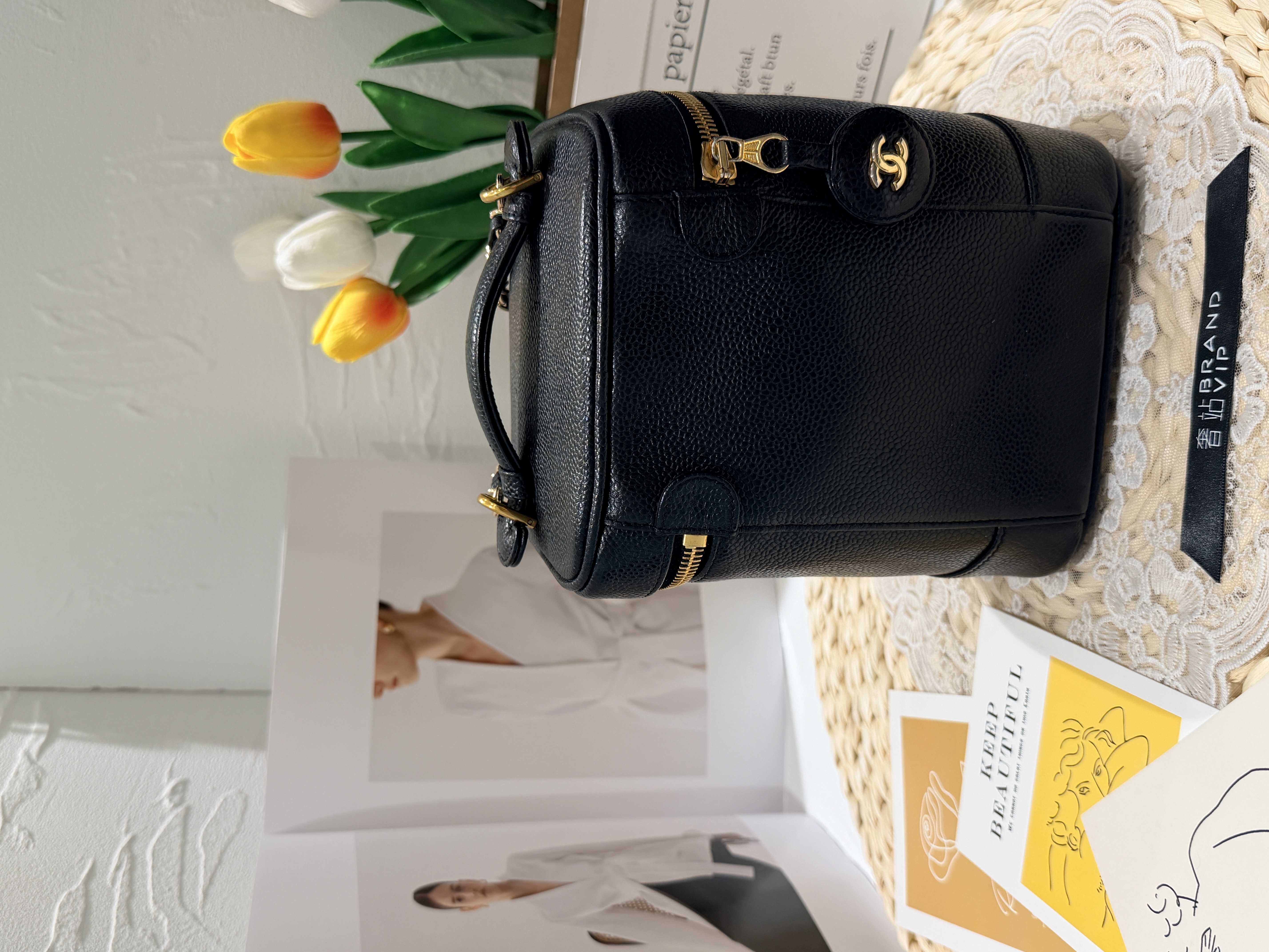 Chanel Vanity Case bag(附贈D扣 揹帶）