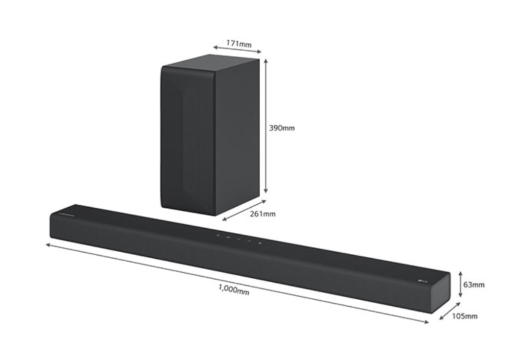 LG 3.1ch High-Res Audio Soundbar (S65Q)