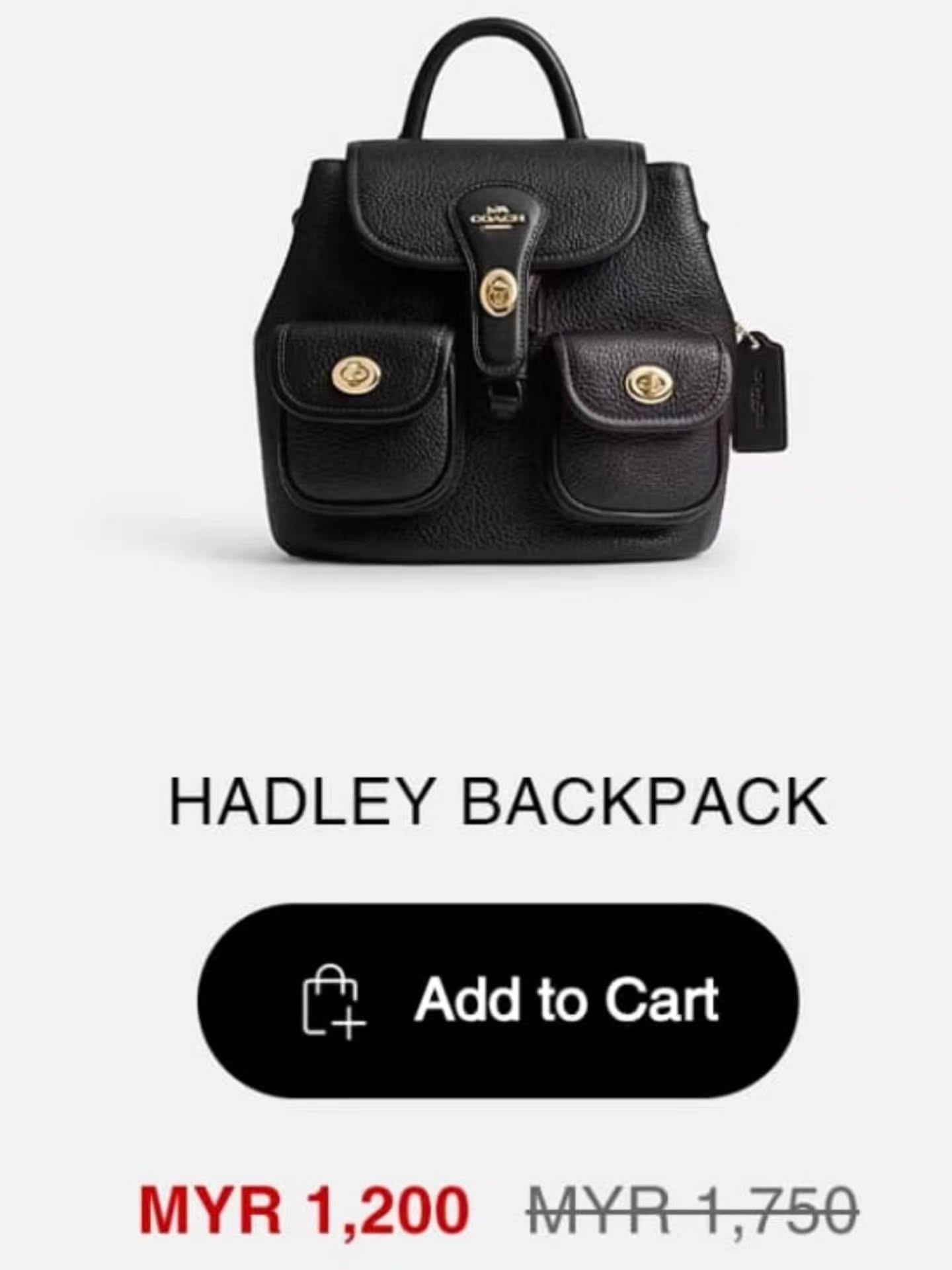 🇯🇵Coach Hadley 双肩包