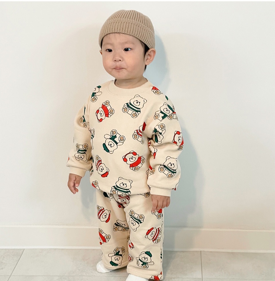 UBMOM 2023 Winter Teddy Series Berry Teddy 長褲-米色