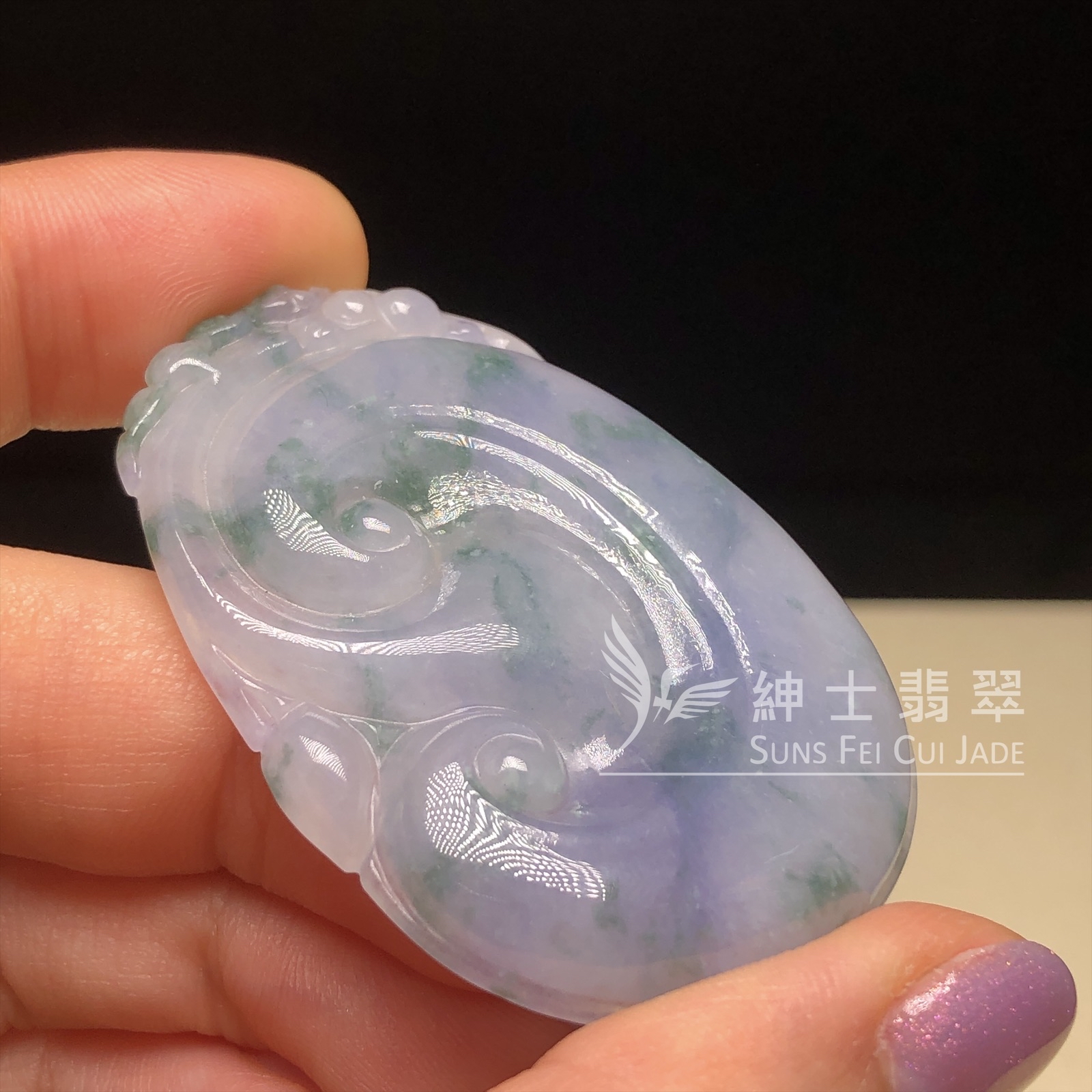 茄紫飄花如意 B08428