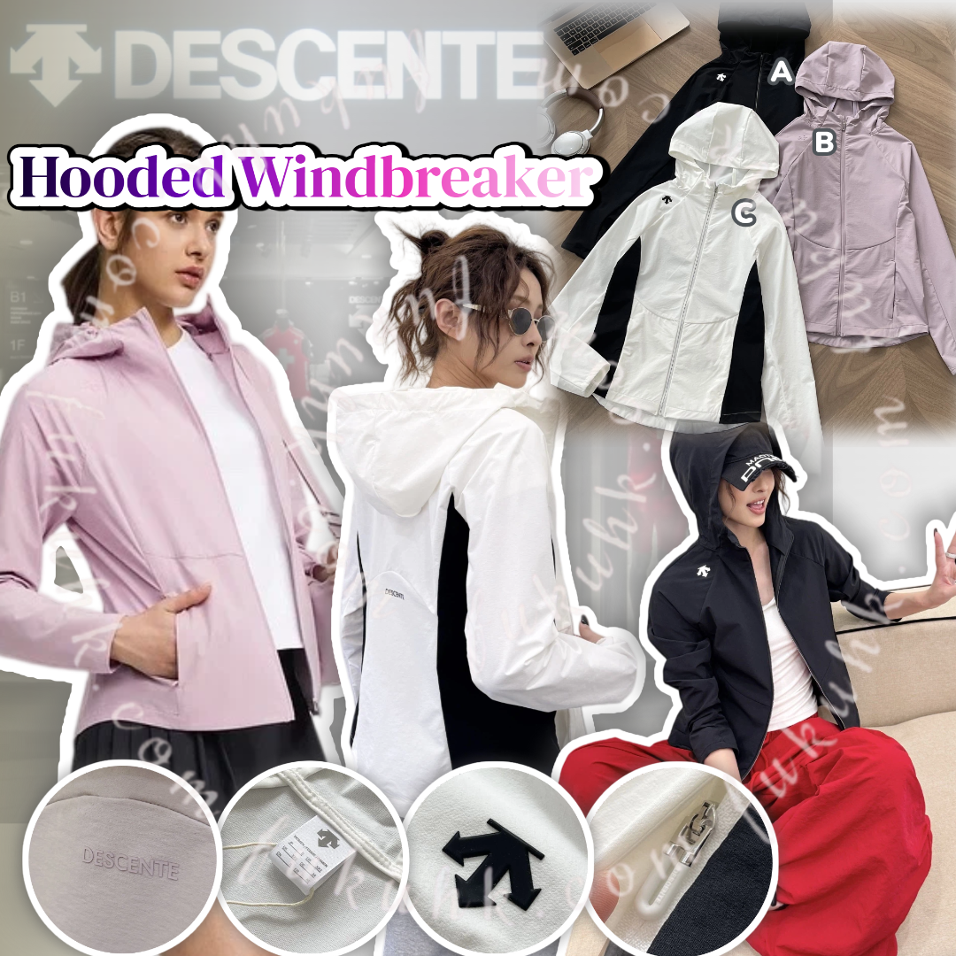 DESCENTE Hooded Windbreaker連帽防風外套