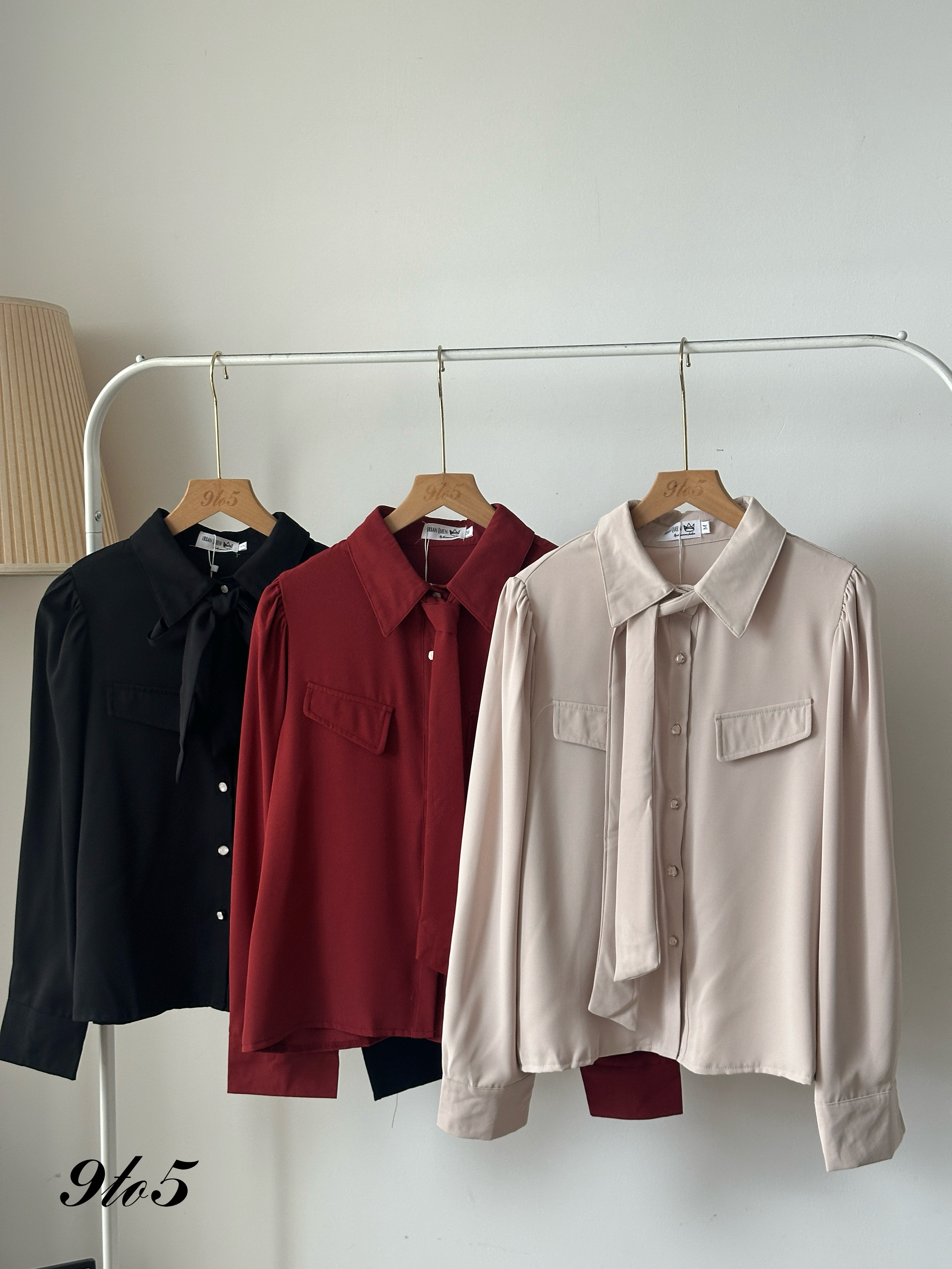 T4034 Self-tie Shirt - 3 Colors