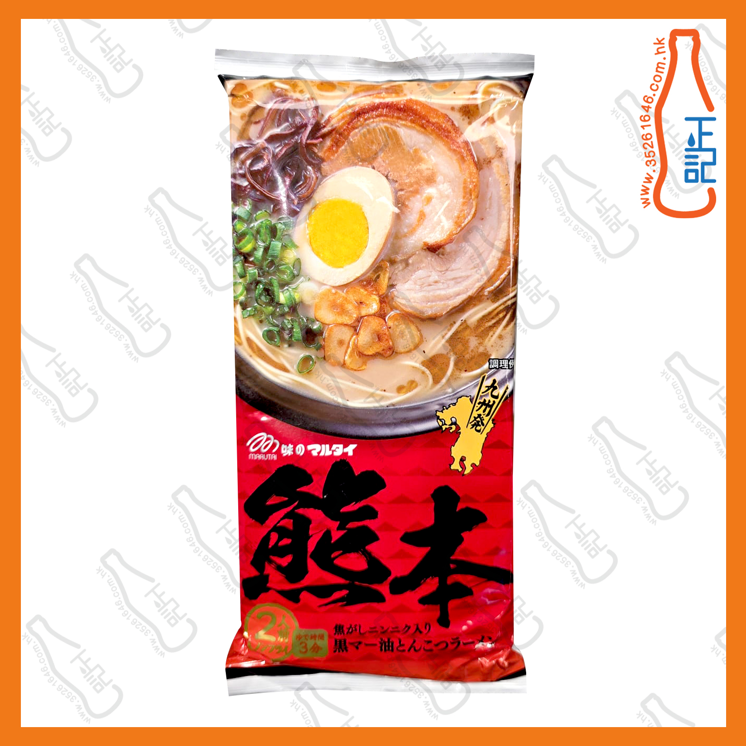 ==Marutai 熊本黑麻油豬骨拉麵 186g /包