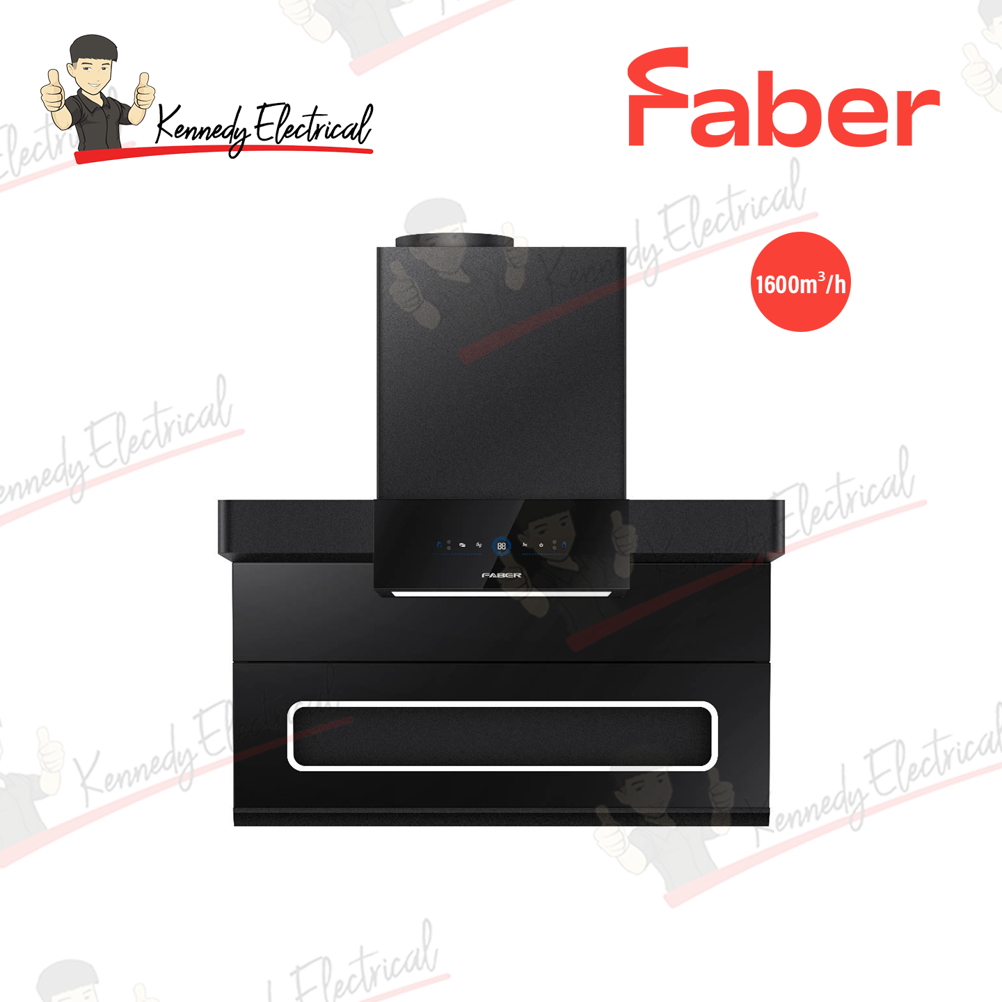 Faber 1600m/h Megaflex Built-In Hood (MEGAFLEX 90BK)