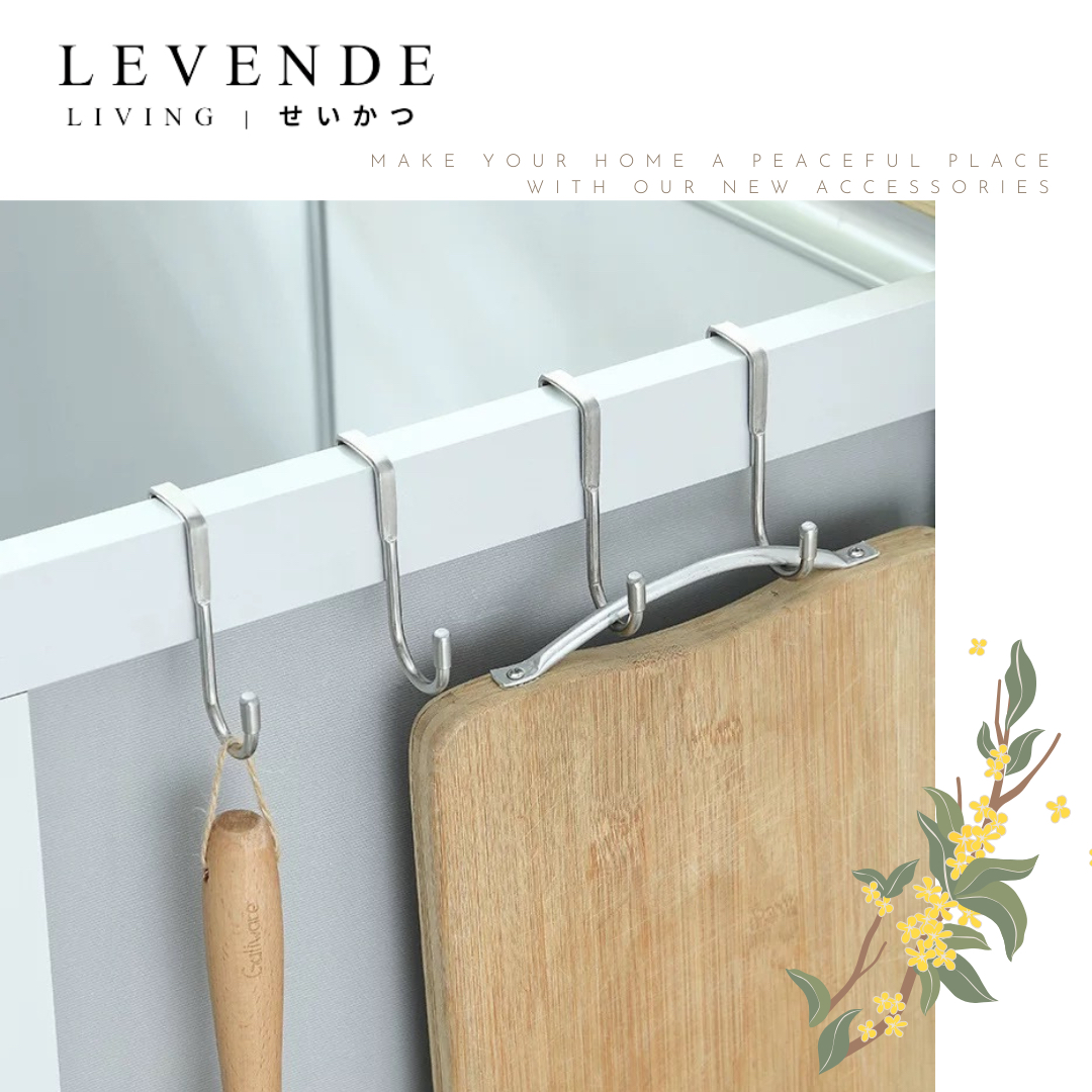 Levende 免打孔櫃門不鏽鋼掛鈎