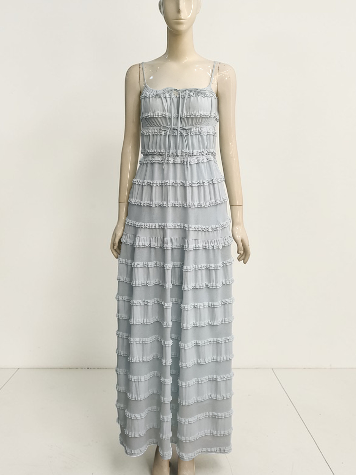 Bellea Bow Mesh Midi Dress M163