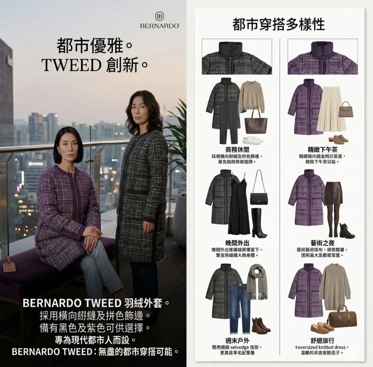 Bernard0* 女裝長身 Puffer Jacket