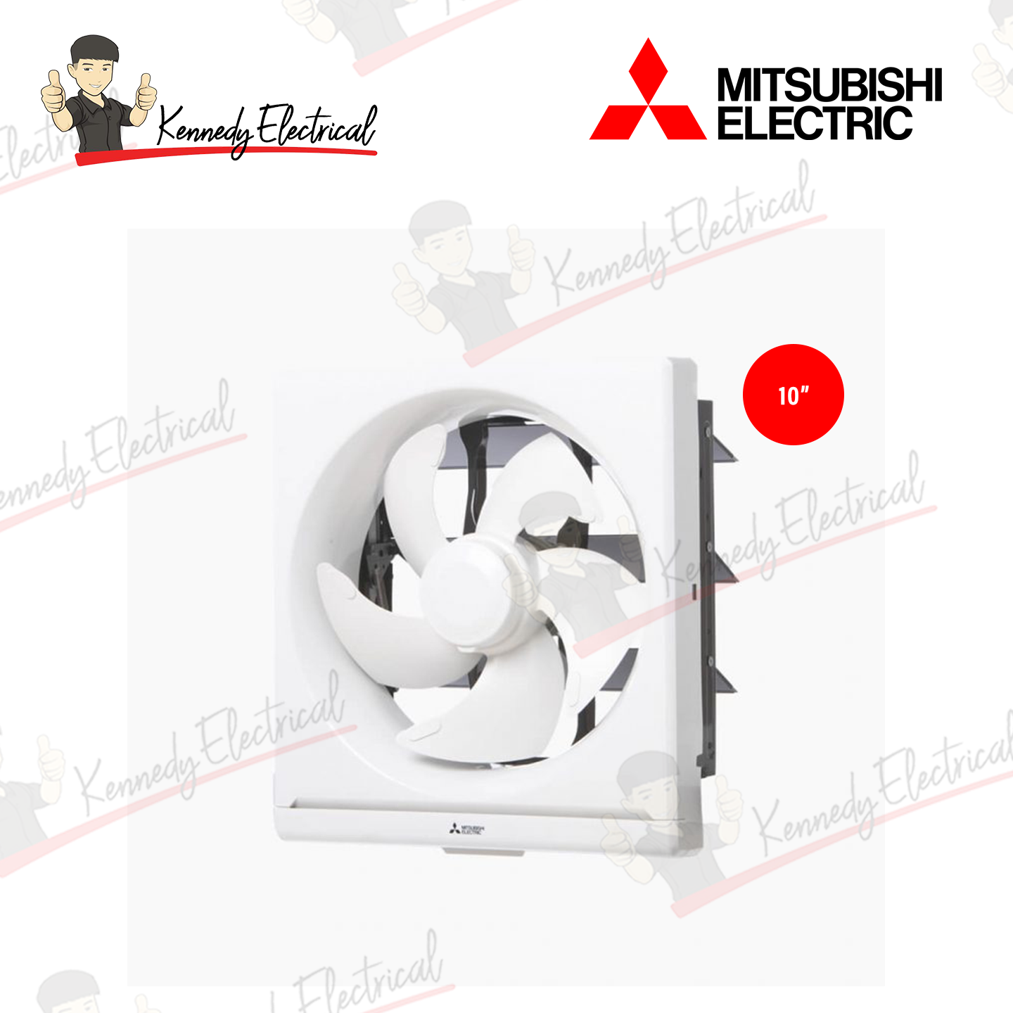 Mitsubishi 10" Wall Exhaust Fan with Shutter EX-25SHC