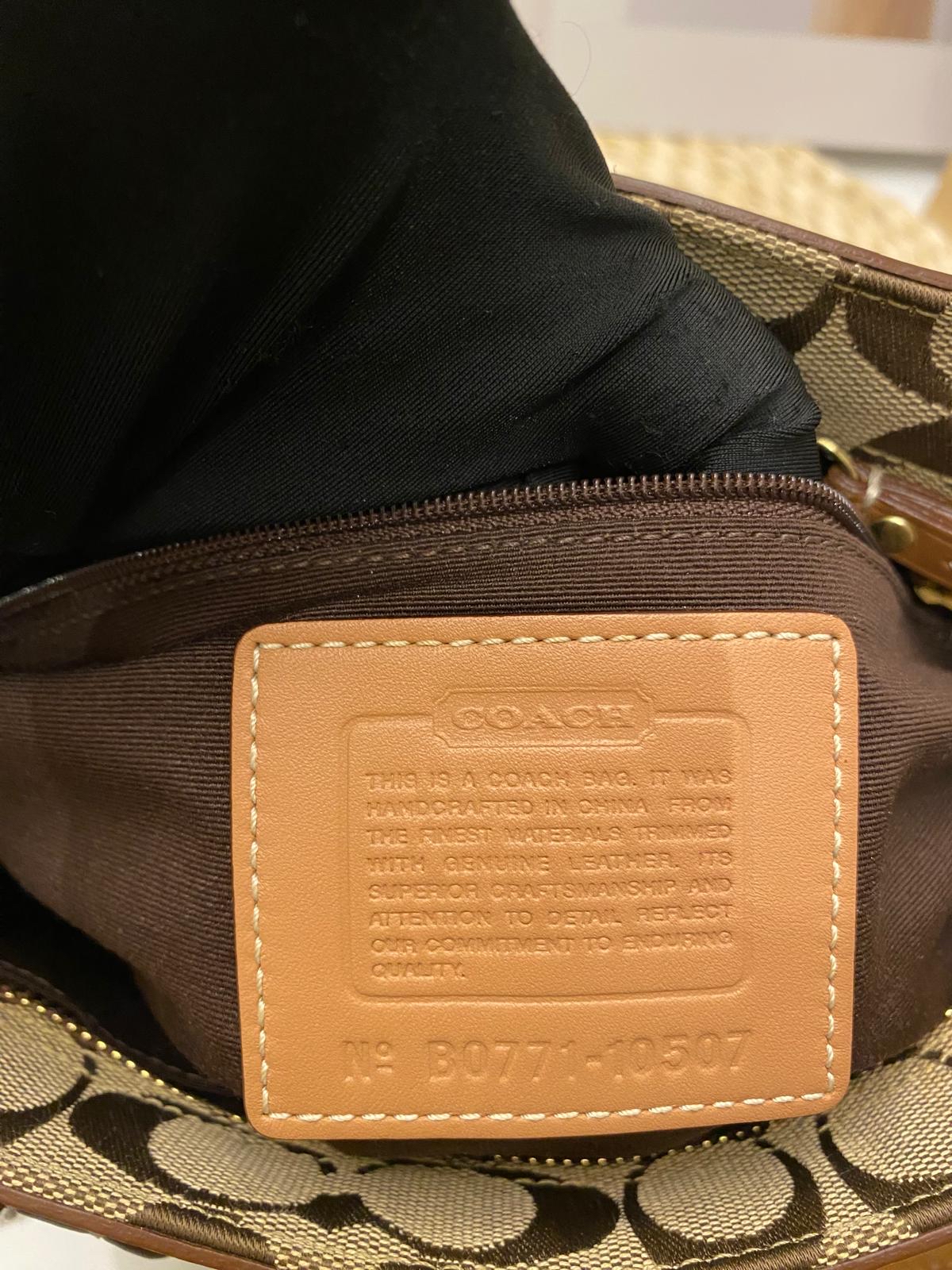 Coach Hamptons Signature Canvas Horsebit Tassel Handbag