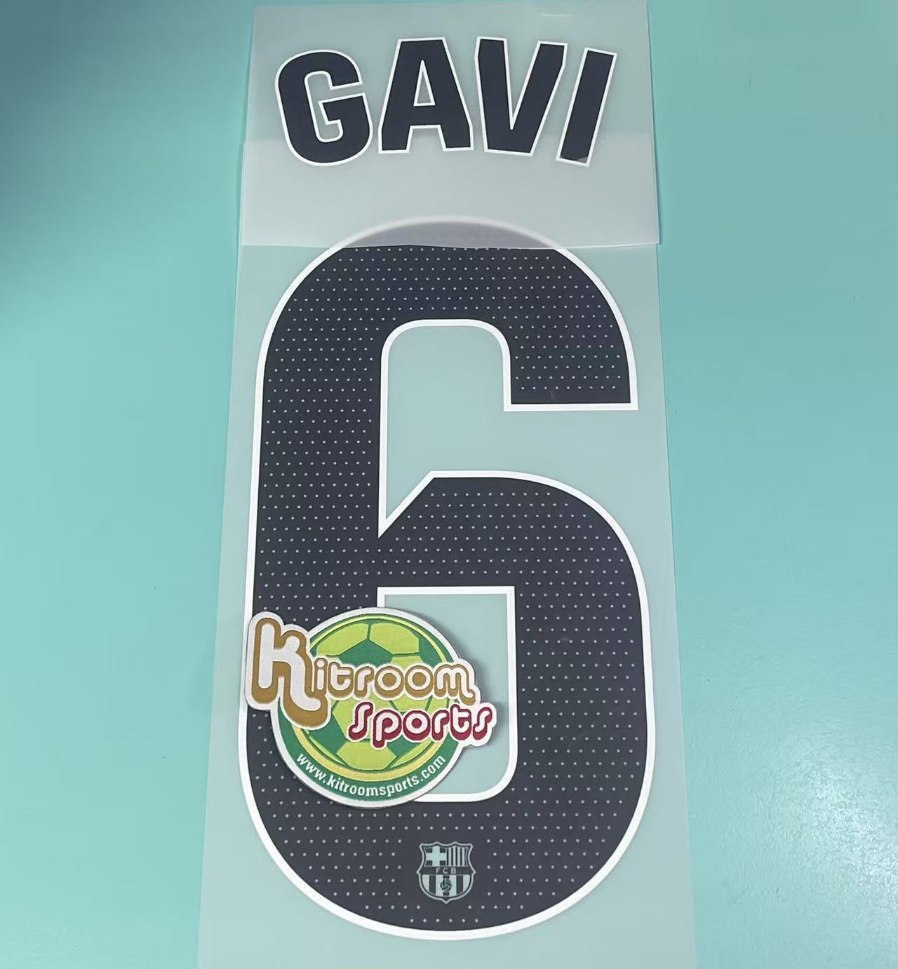 2025-26 Barcelona Away Nameset #6 GAVI