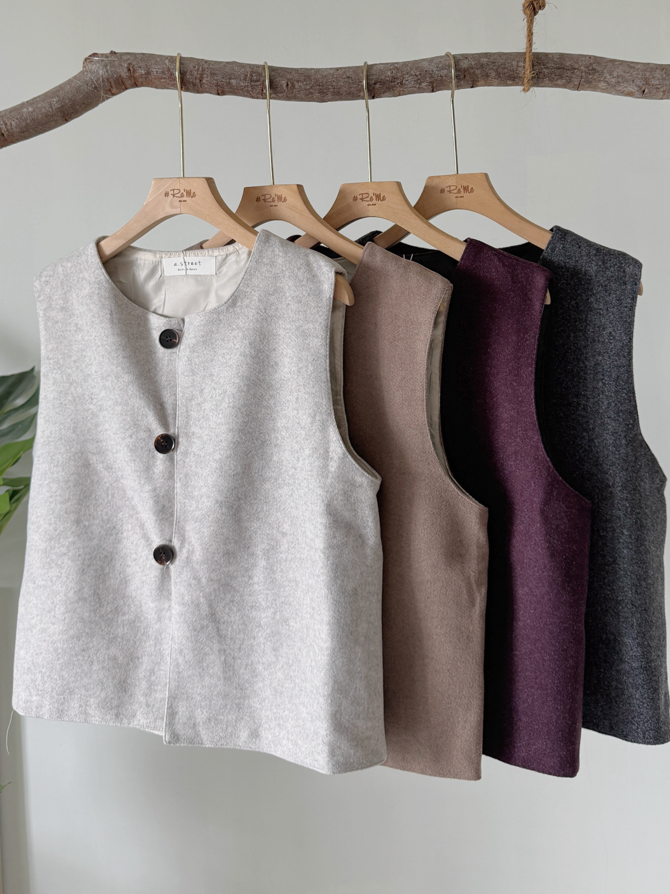 毛呢简约气质马甲外套