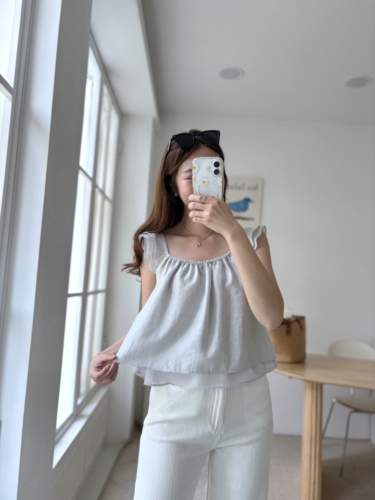 Luna Flutter Top (Mint)