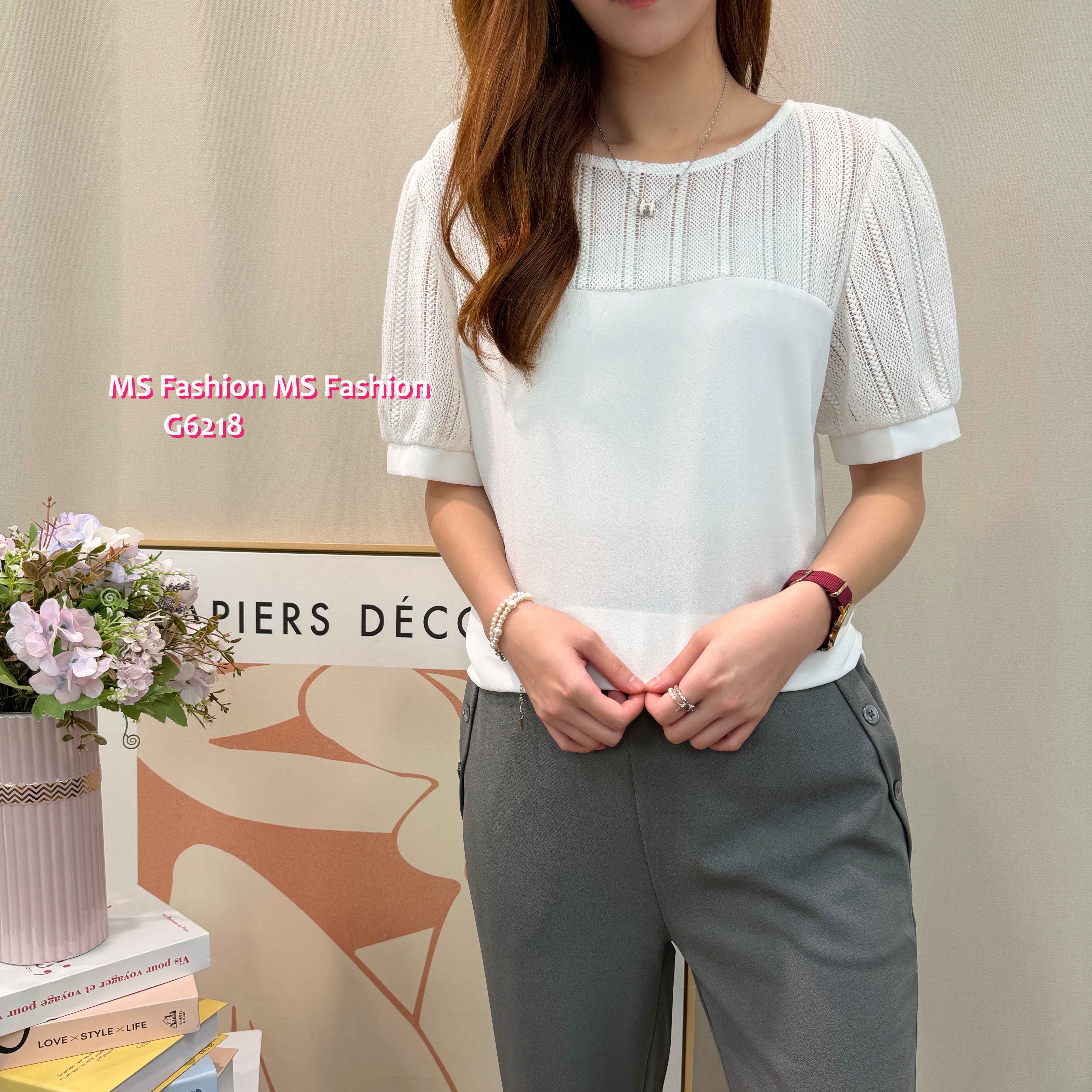 G6218 靚料通花lace top