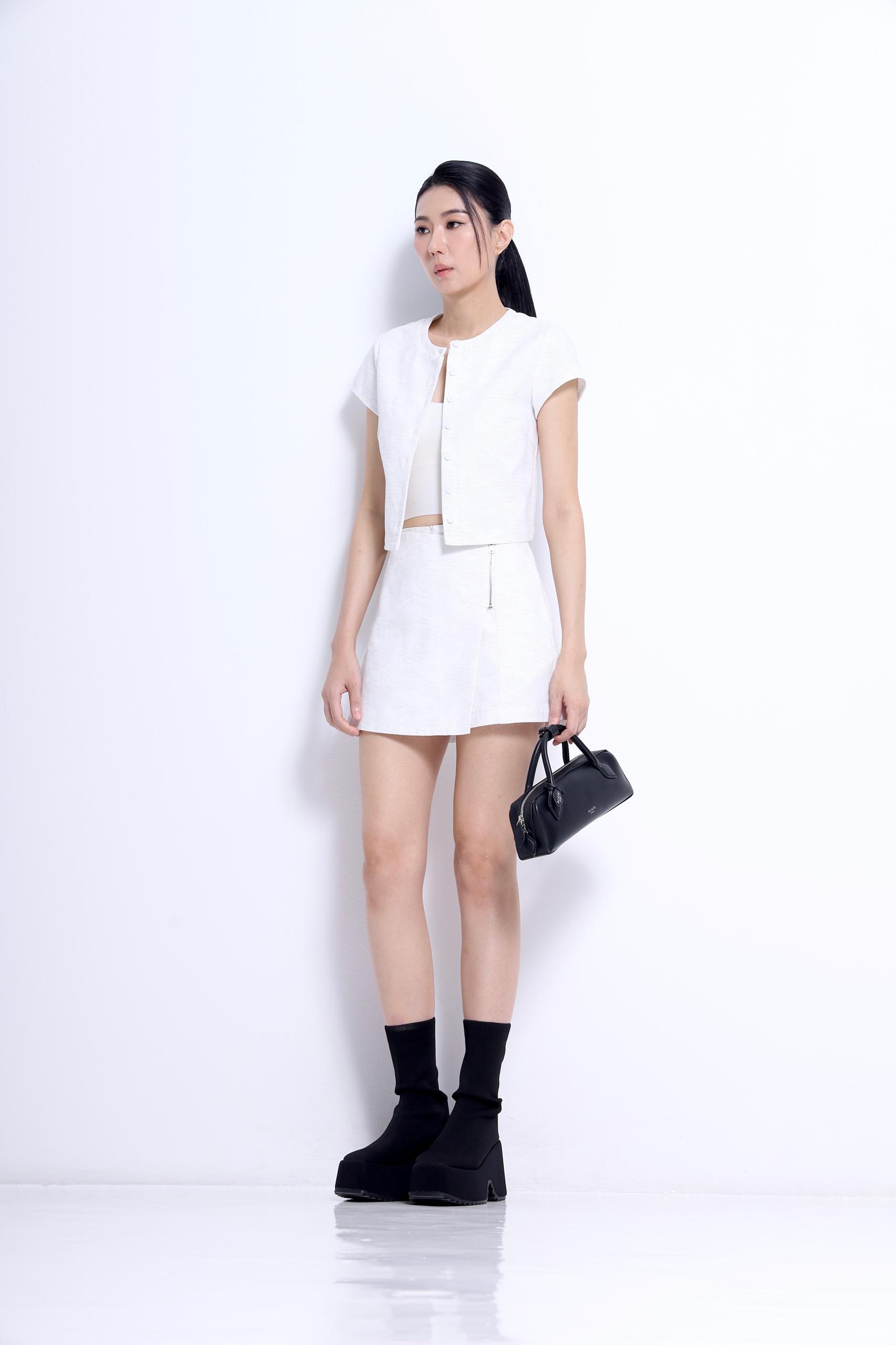 CP1667 Polka Dot Wrap-Front Skort