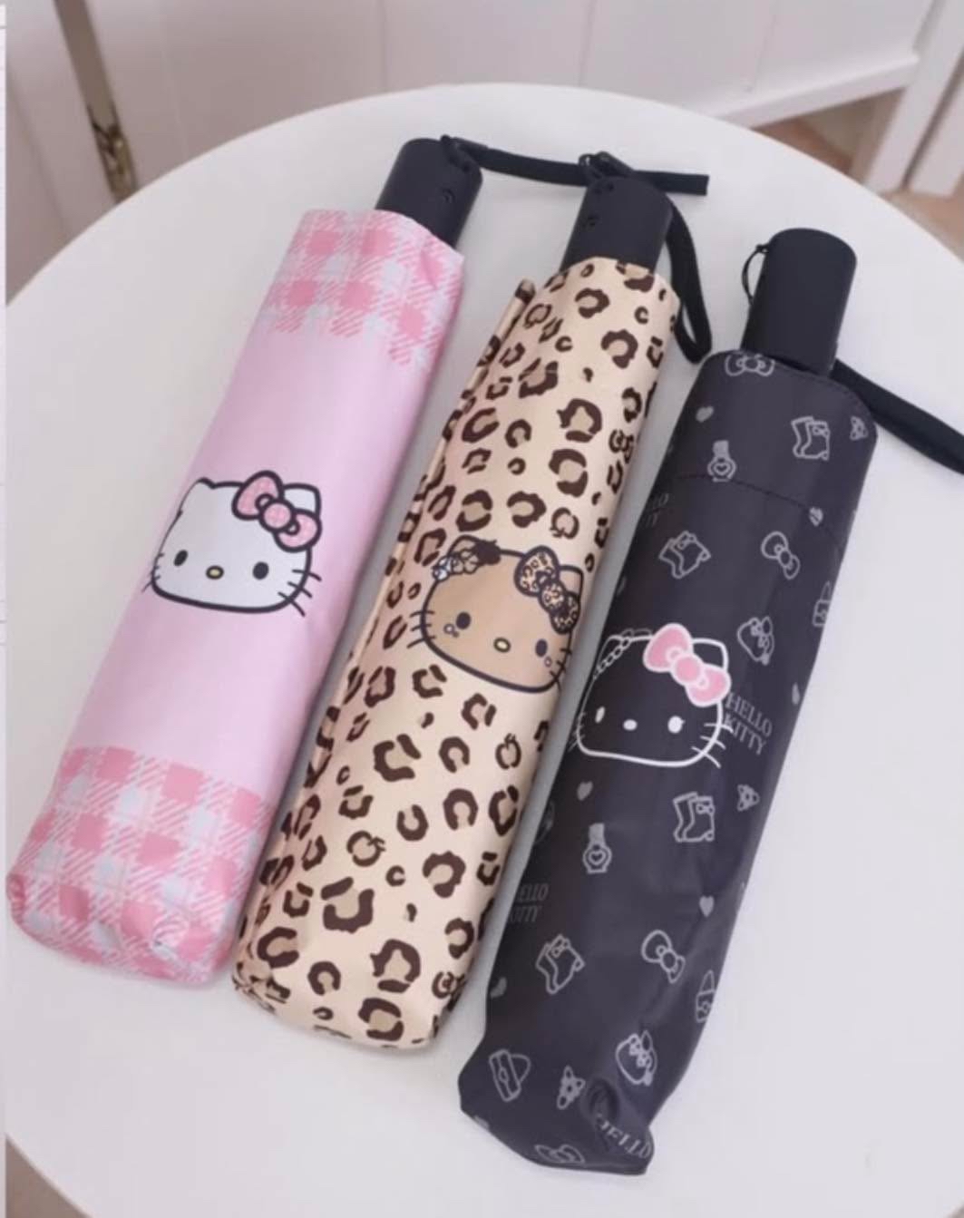 （約6月尾到貨）🇹🇼台灣超商限定 限量長腿 Kitty Tcf自動瞬收傘💕