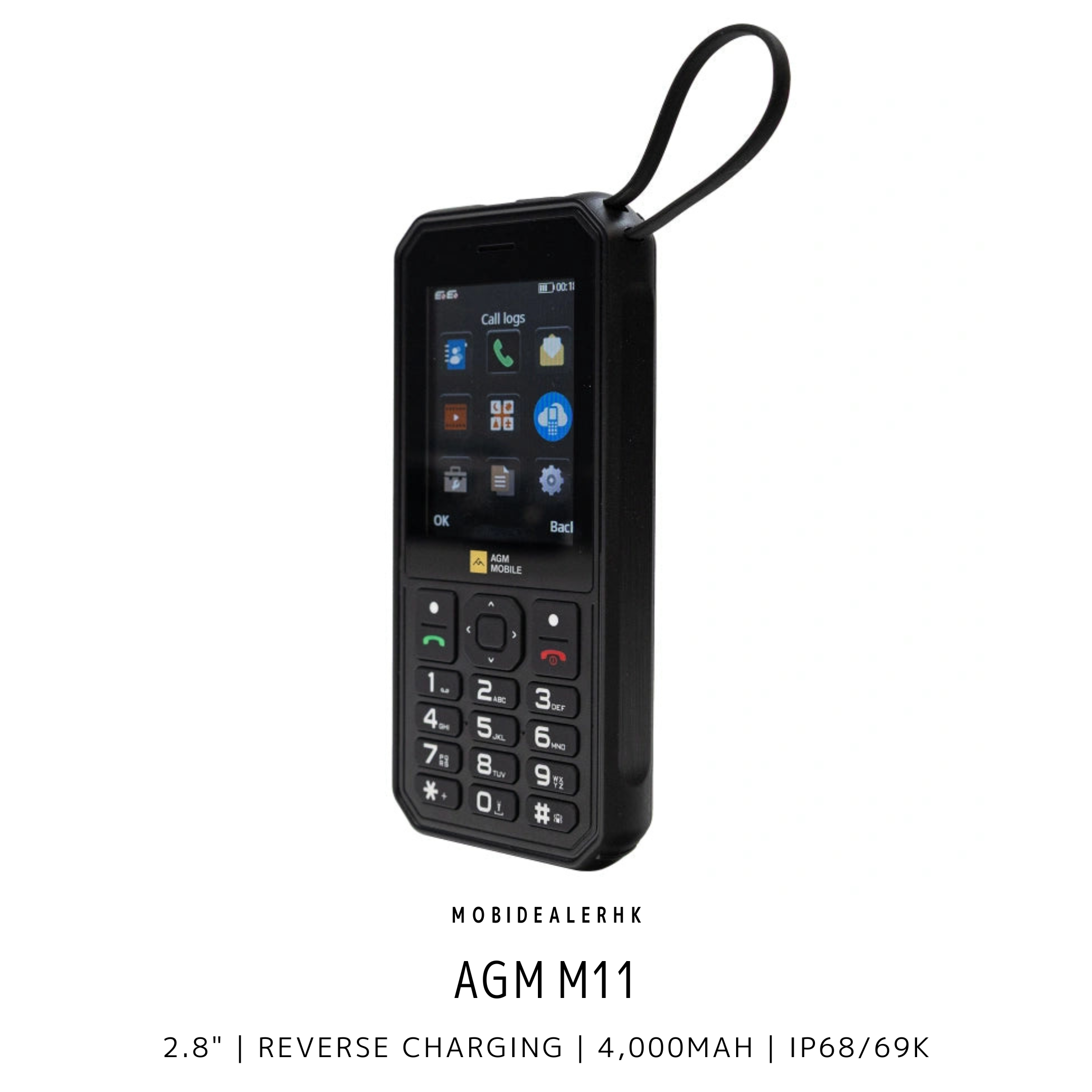 AGM M11 | 4G | 三防手機 | 功能手機 | 2.8" | 4,000mAh | 反向充電
