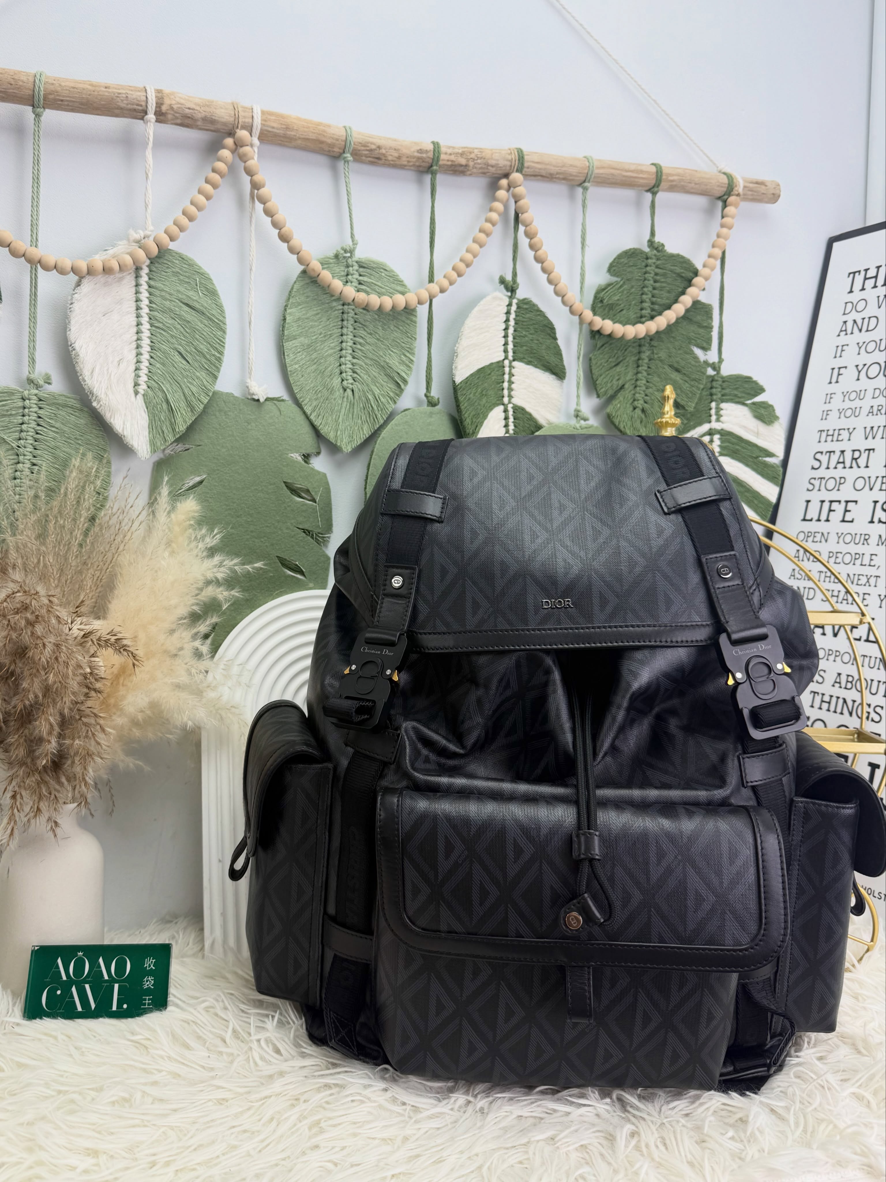 Dior👜 PRE OWNED 🛍️Hit the Road書包 有塵袋🖤  