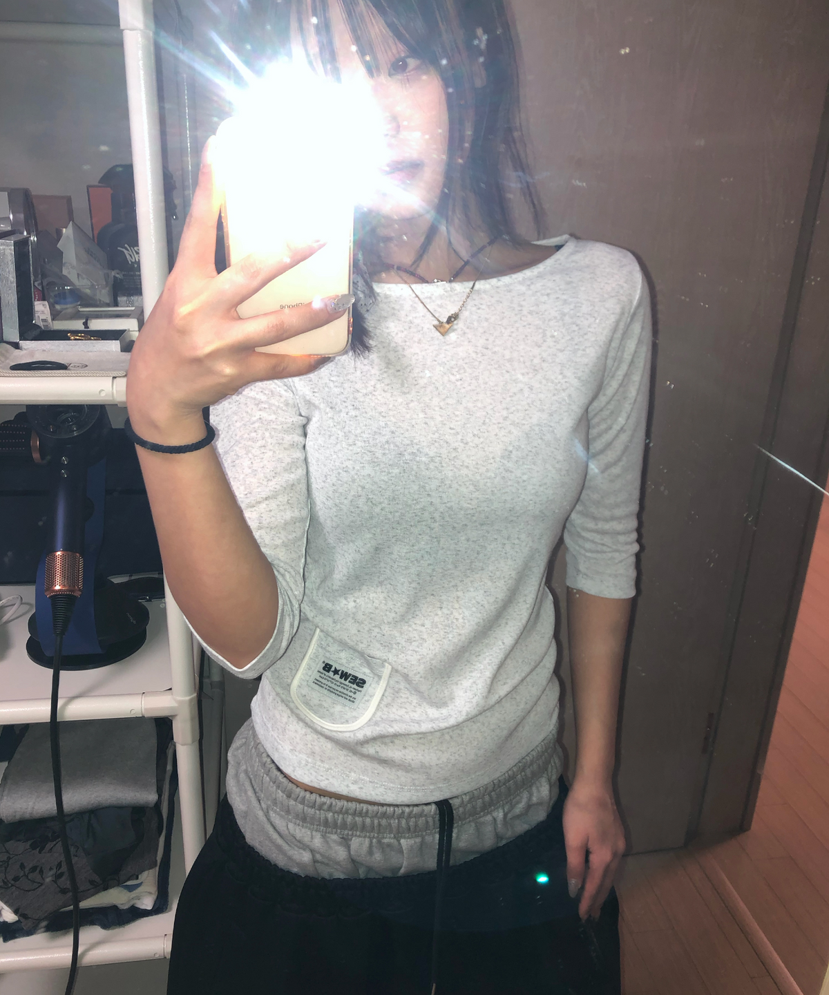 🇰🇷訂購｜SEW-B 26SS｜Semi-crop Dalmatian Boat Neck 3色 