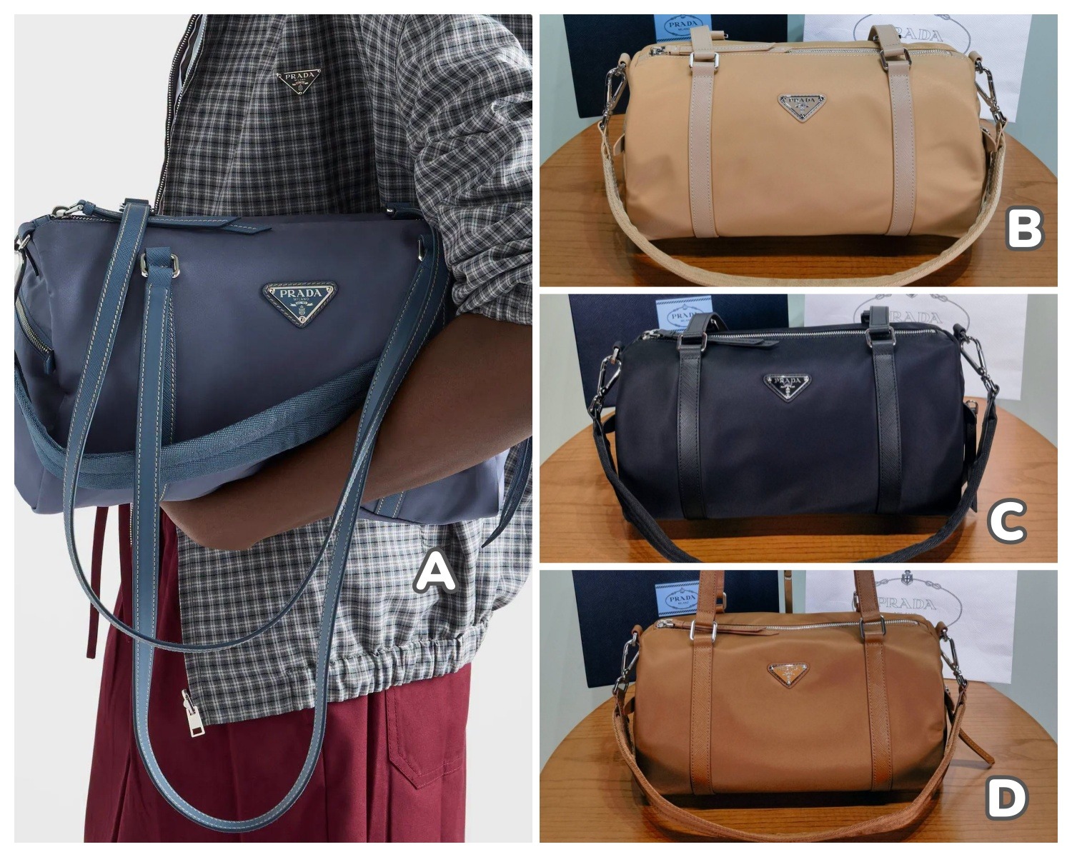 【頂級】Prada Re-Nylon Saffian 手提旅行袋 塵袋裝