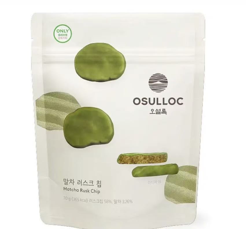韓國直送 Osulloc抹茶脆麵包片 – 韓國綠茶脆麵包零食