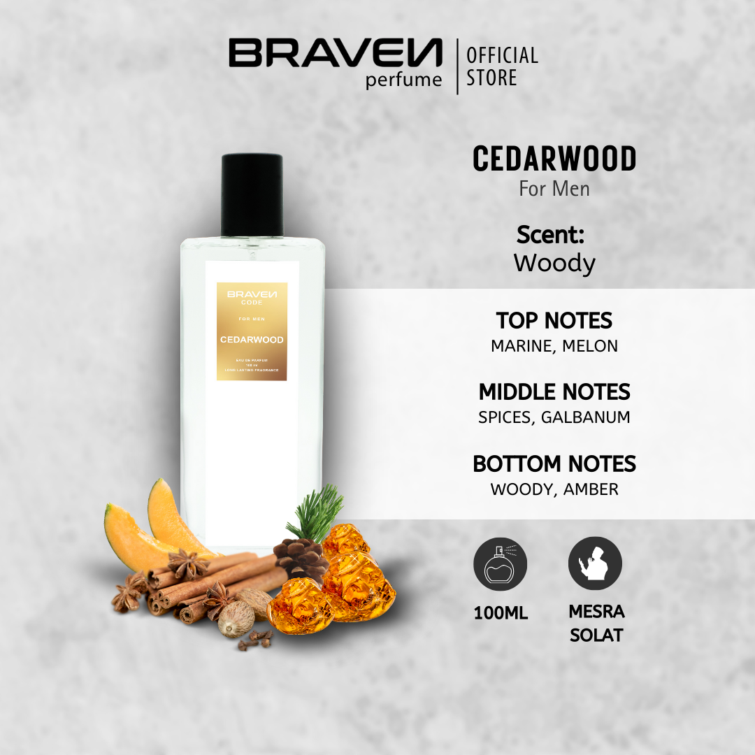 Braven Perfume - Cedarwood 100ml