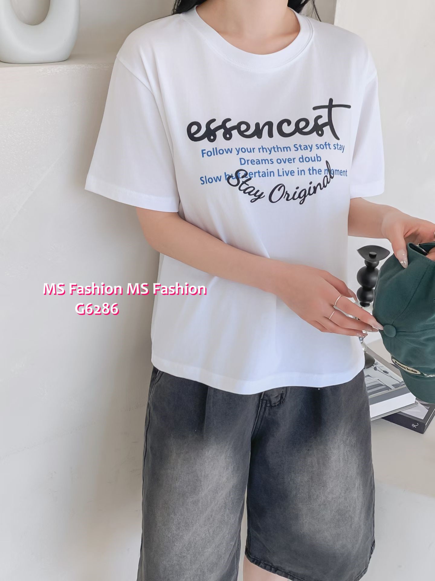 G6286 韓國🇰🇷靚字母print top