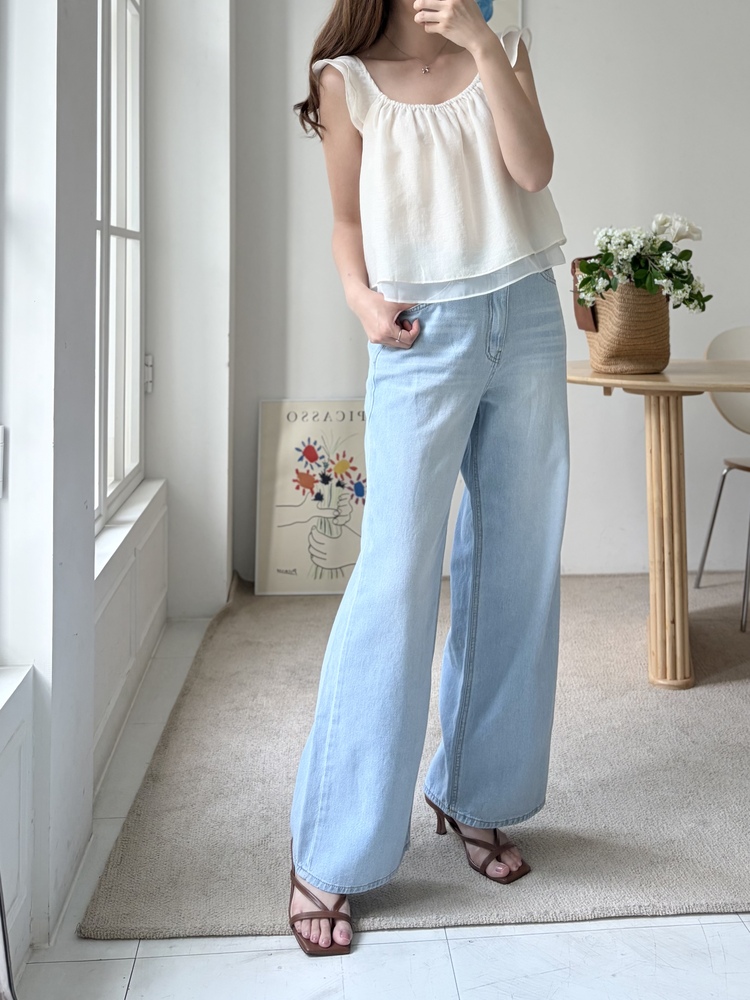 Luna Flutter Top (Ivory)