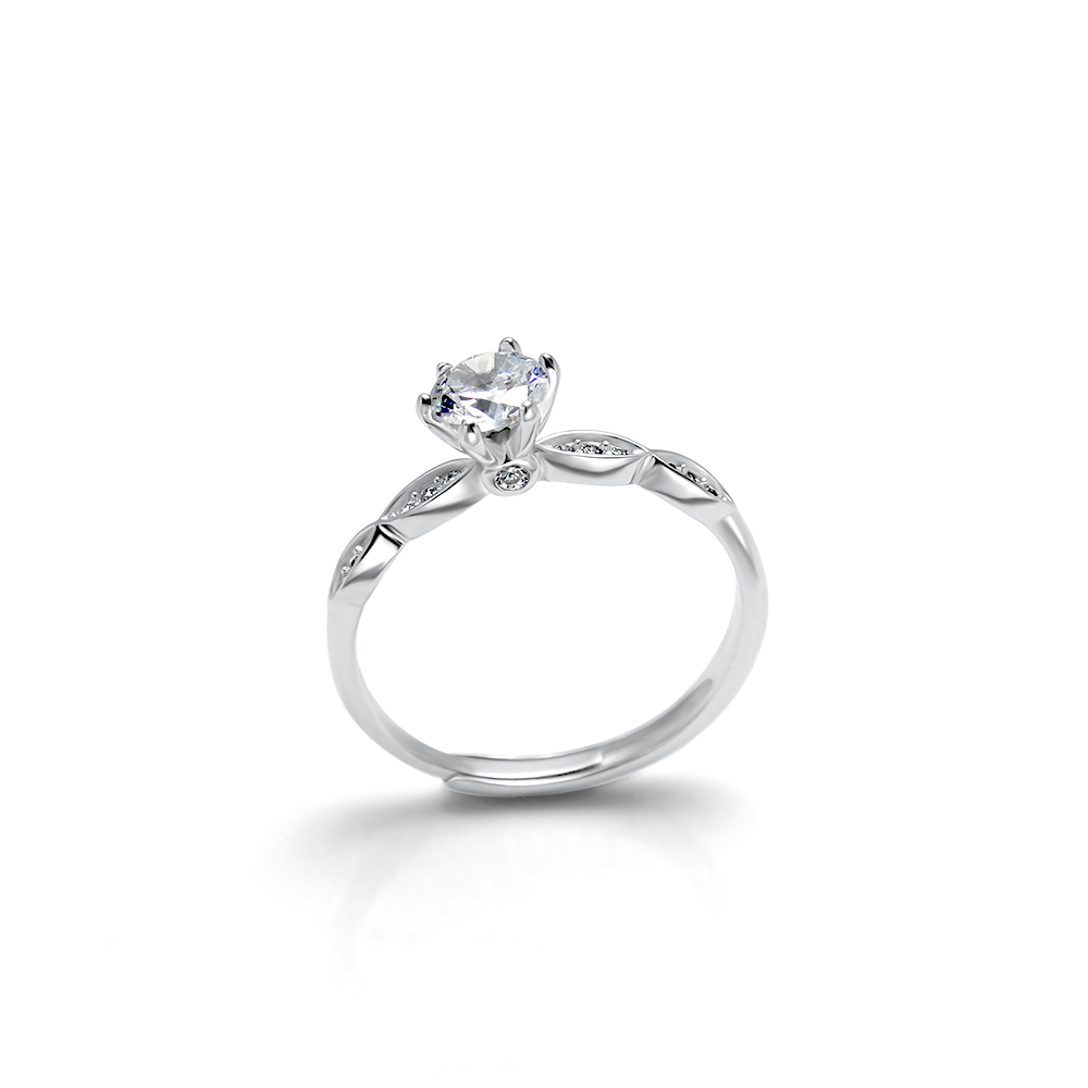 📦訂購 台灣限定 STORY 故事銀飾 唯一 密鑲排鑽莫桑石純銀線戒 戒指