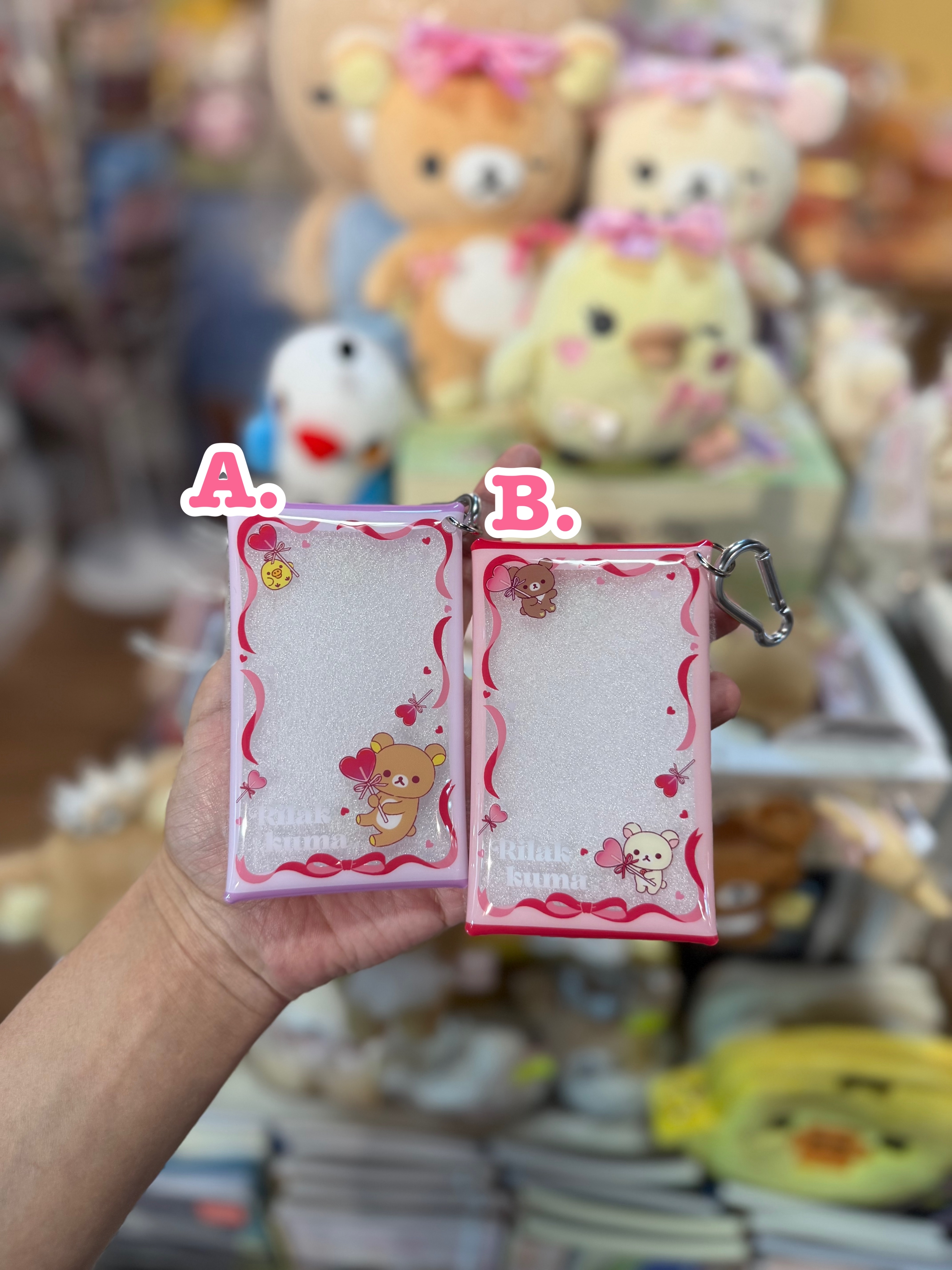 《現貨》全新日本專店限定 Rilakkuma情人節造型透明小物袋