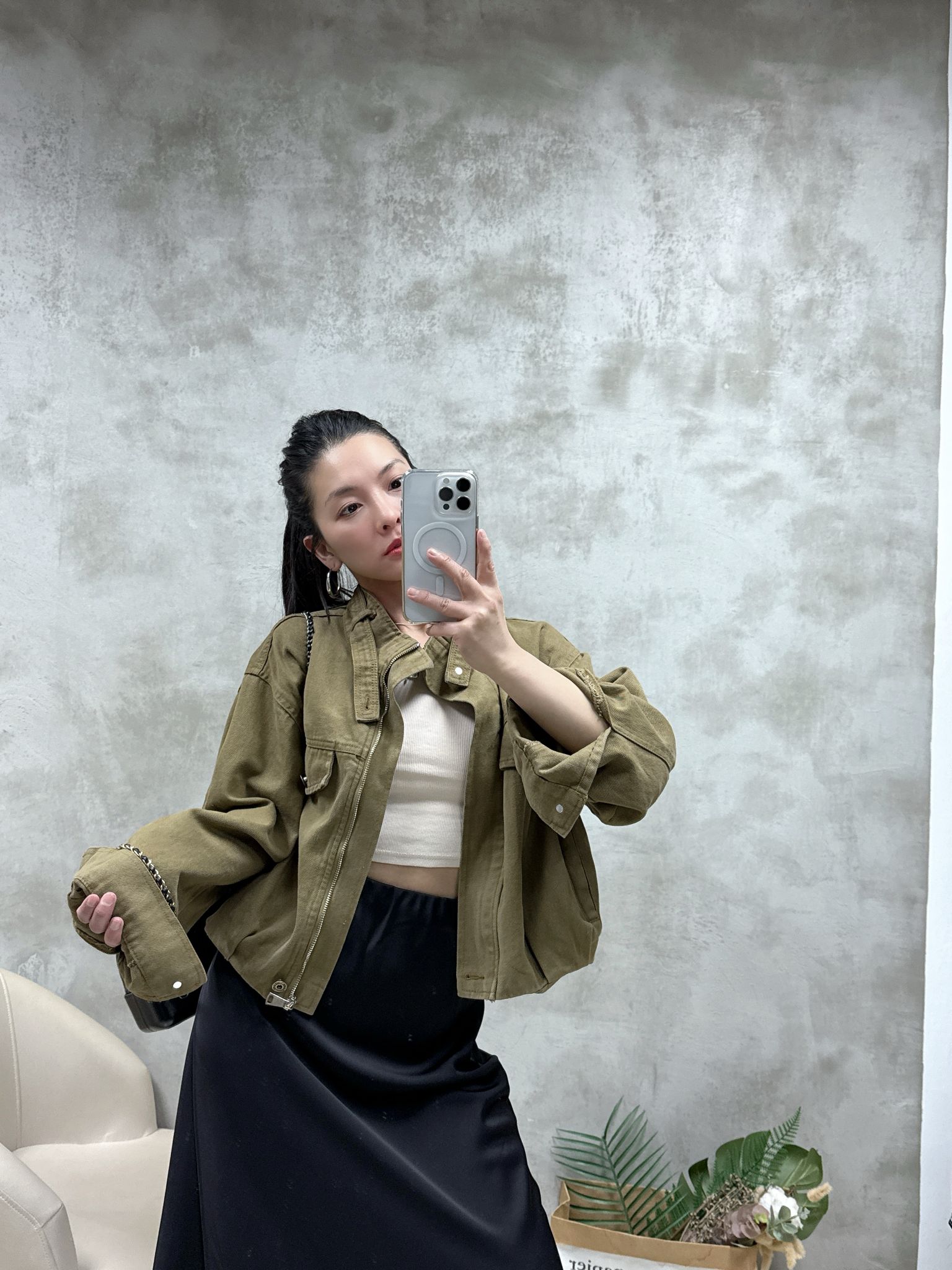 洗水牛仔布外套