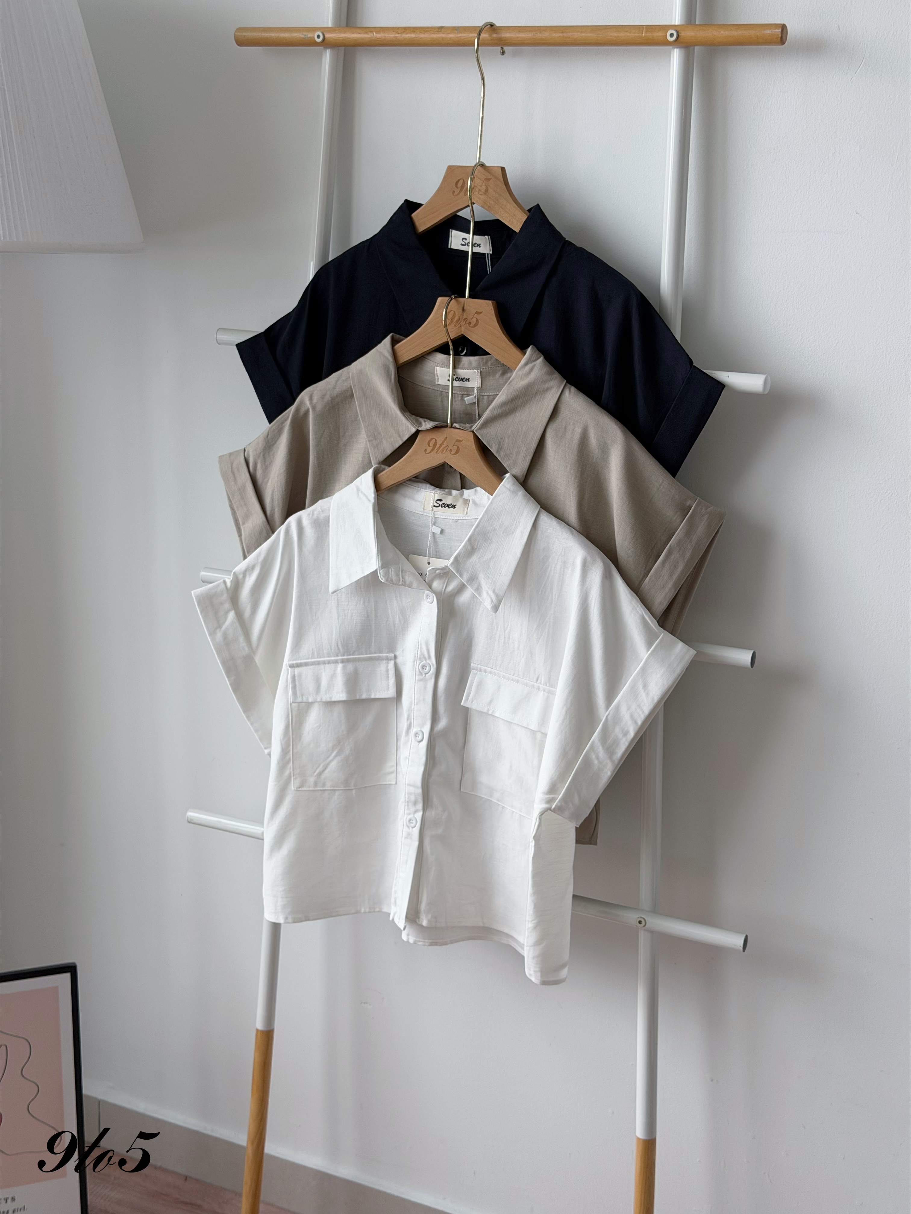 T4536 Cape Sleeve Linen Shirt - 3 Colors 