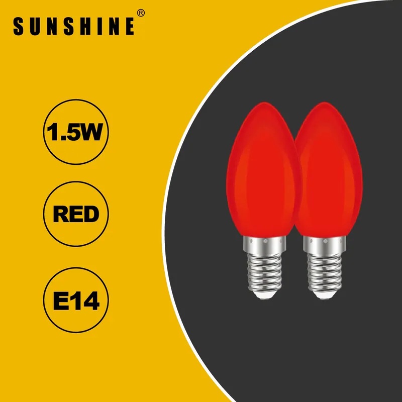 LED-C106(B)/1.5W/E14 LED紅蠟燭膽