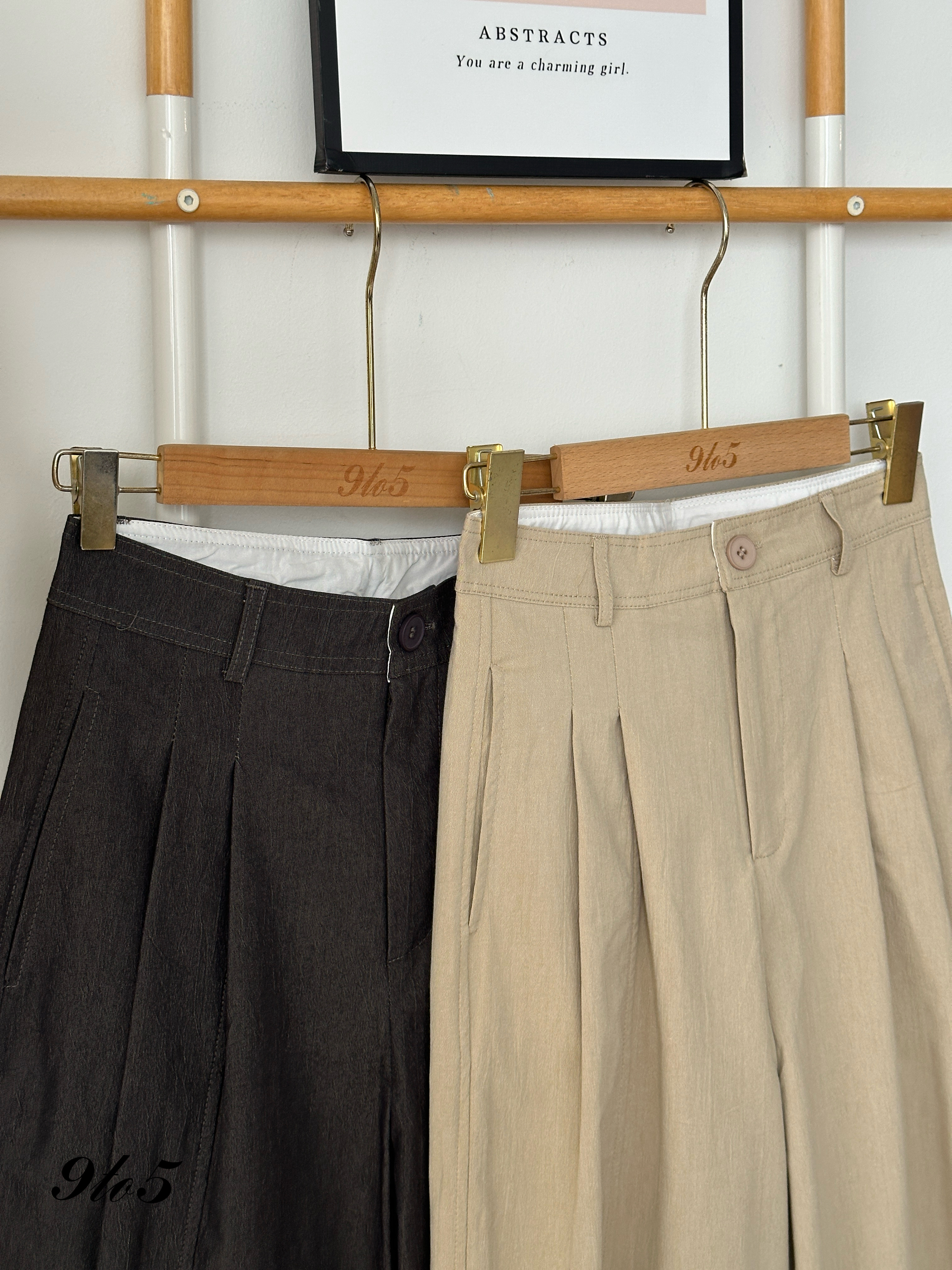 S1798 Wide Leg Long Pants - 3 Colors 