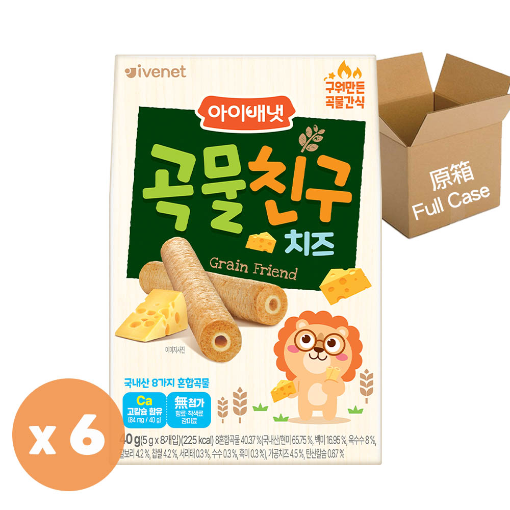 Ivenet貝貝 糙米手指餅(原箱)<40克(g) X 6件> 六款味道