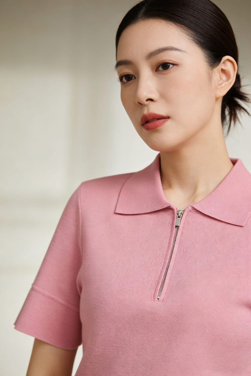 MFY2025-05 Luxe Zip Collar Knit Top