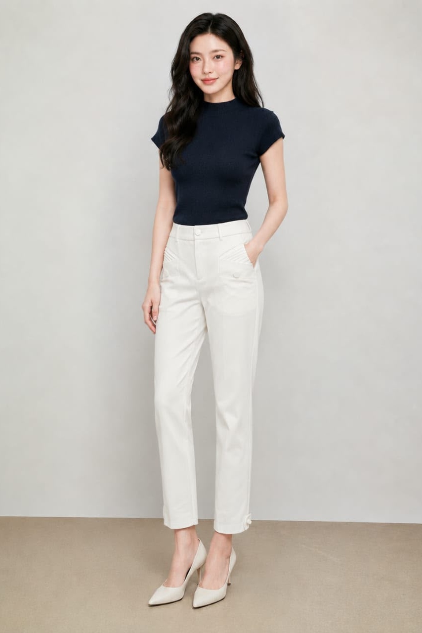 307321 Golden Aura Mock Neck Knit Top