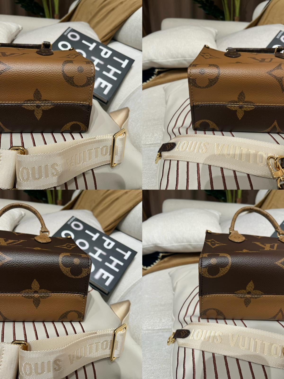 未使用品 Lv OnTheGo PM M46373 Monogram Reverse 100%Authentic, Unised ✅Coin purse ✅nfc✅dust bag ✅可調節肩帶✅box