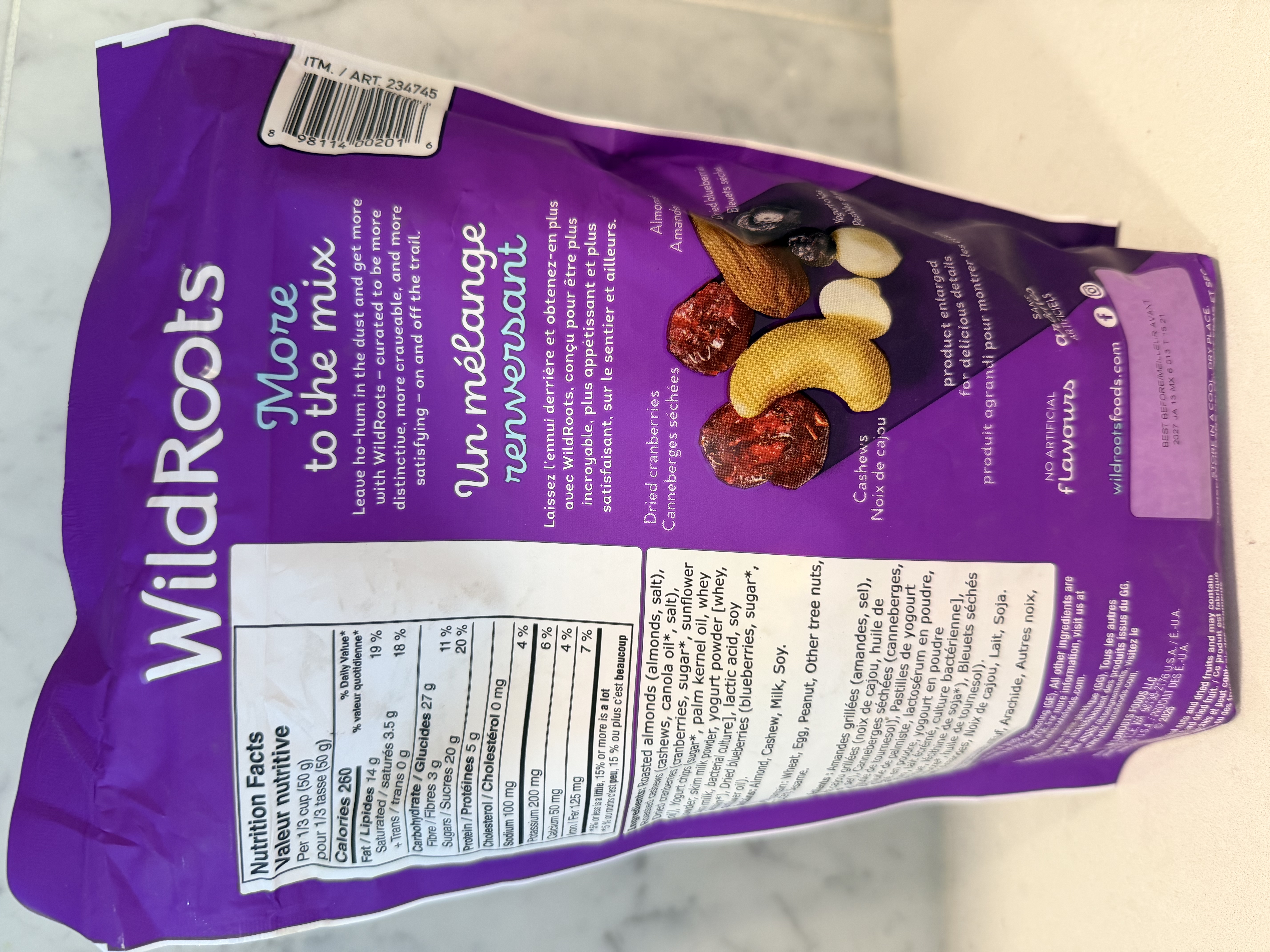 WildRoots 綜合果仁＋莓果乾 737g