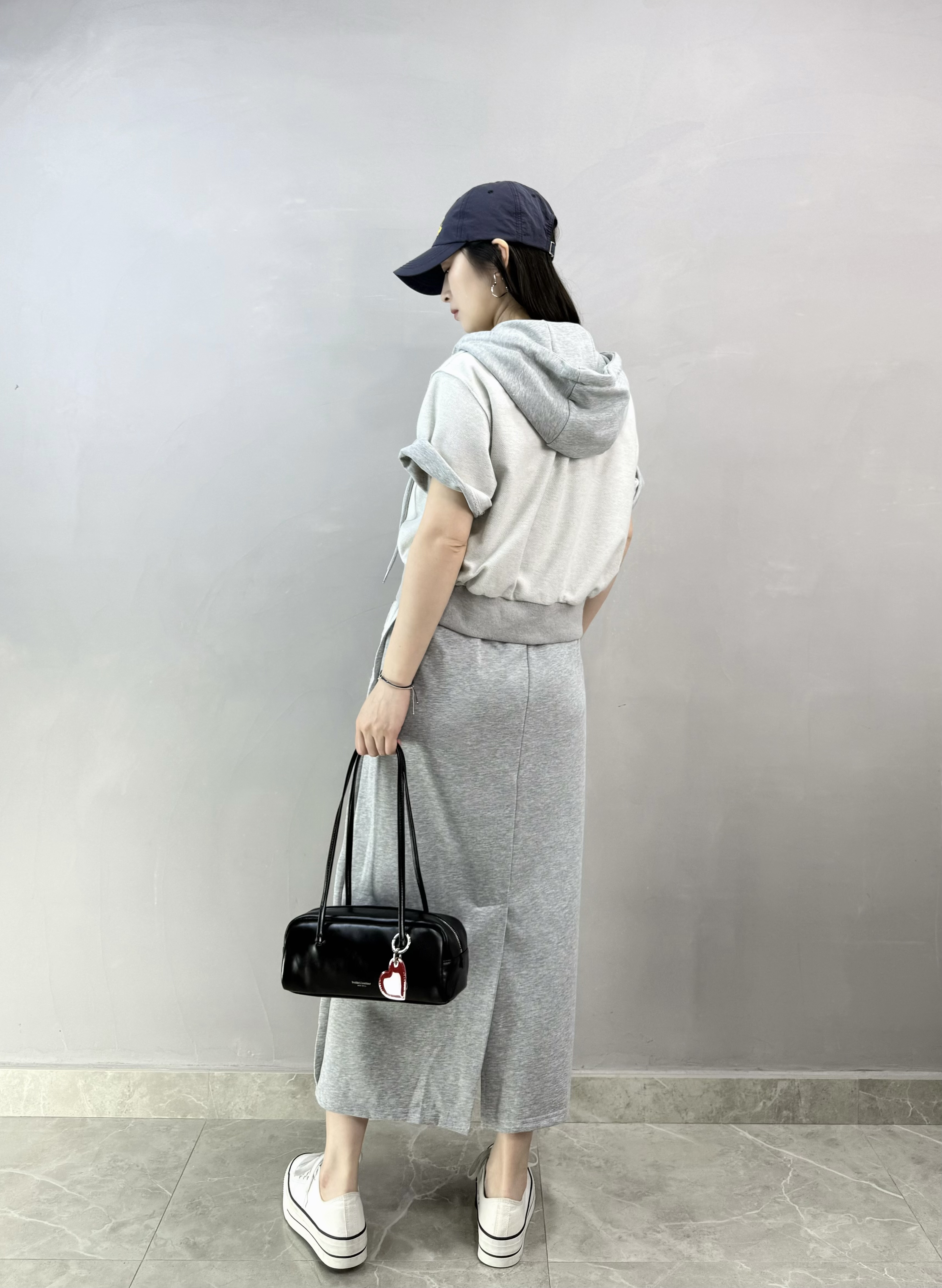 K74 短袖雙拉鏈外套+裙Set