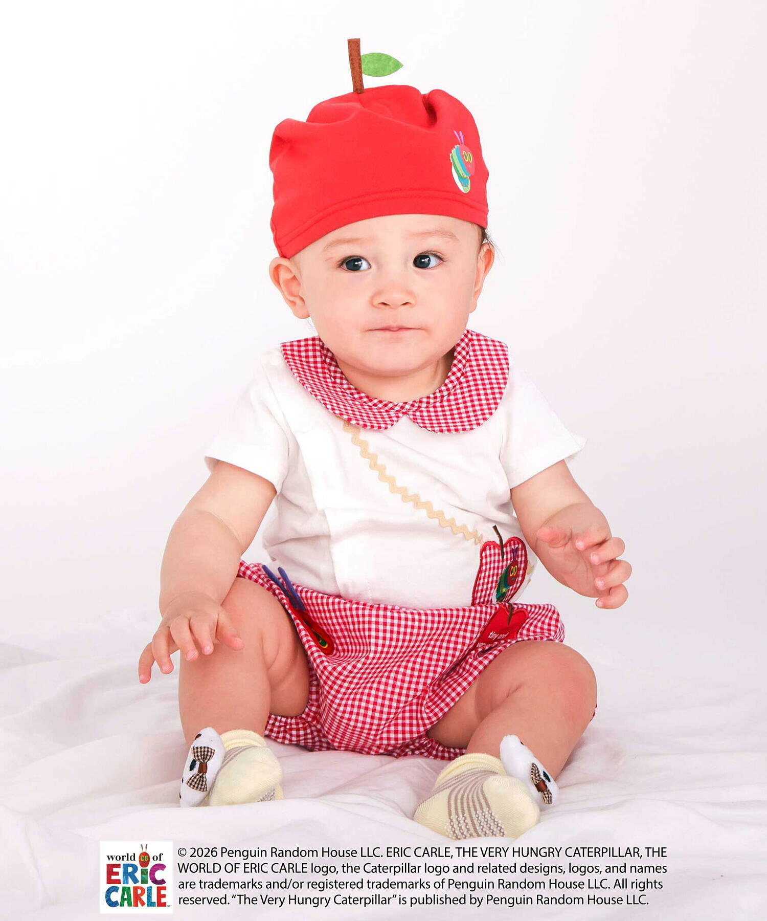 🇯🇵預訂 日本直送🇯🇵好餓的毛毛蟲兩色蘋果帽子燈籠褲兩件套裝