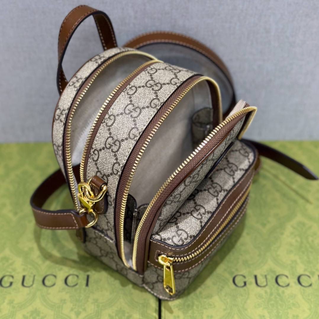 ▪大货实拍 𝐆𝐮𝐜𝐜𝐢 𝐦𝐢𝐧𝐢 𝐛𝐚𝐜𝐤𝐩𝐚𝐜𝐤小可爱 型号：725654 尺寸：15*19*8cm